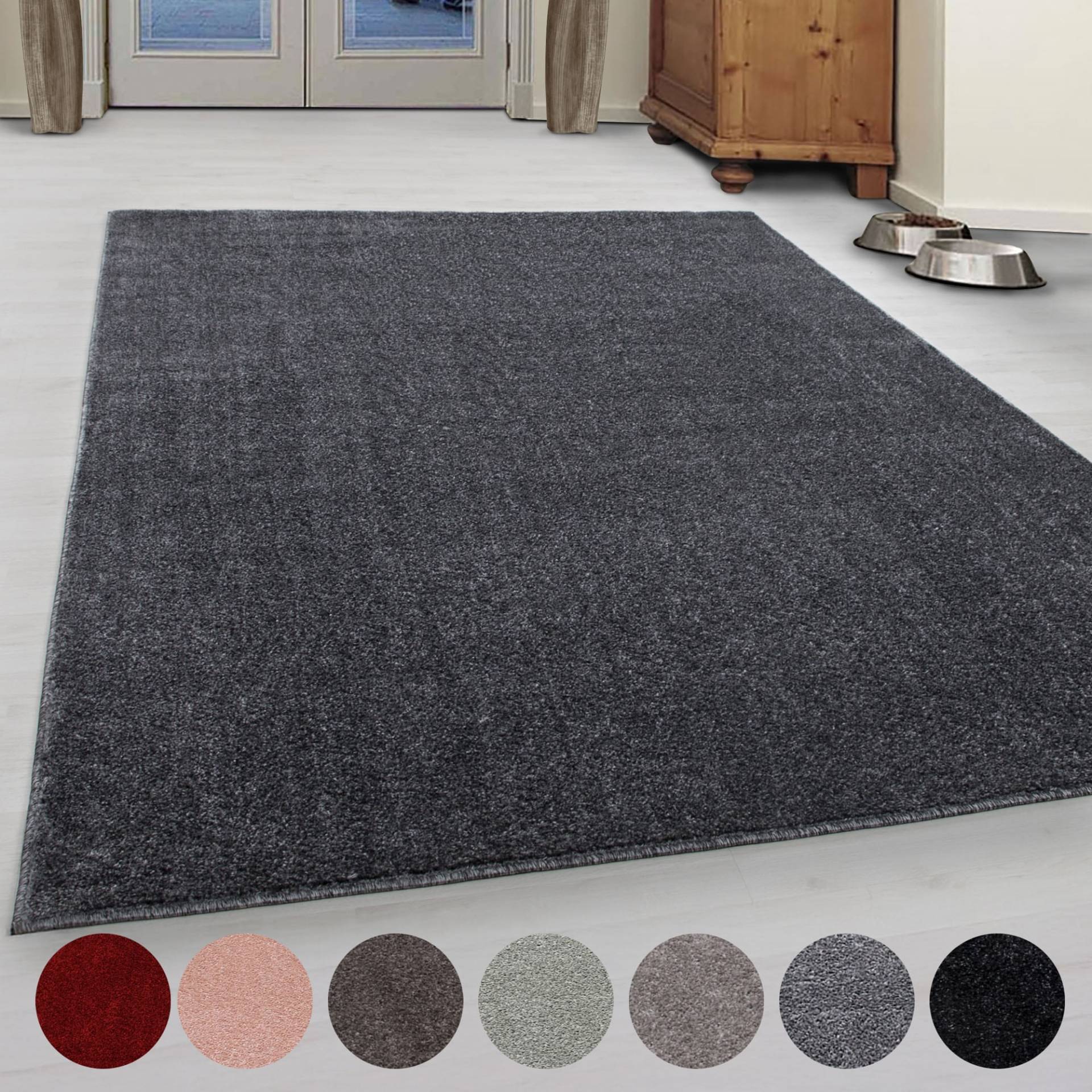 Ayyildiz Teppiche Teppich »ATA«, rechteckig, 10 mm Höhe, Kurzflor, uni, grosse Farbauswahl, robust, auch als Läufer und in rund von Ayyildiz Teppiche