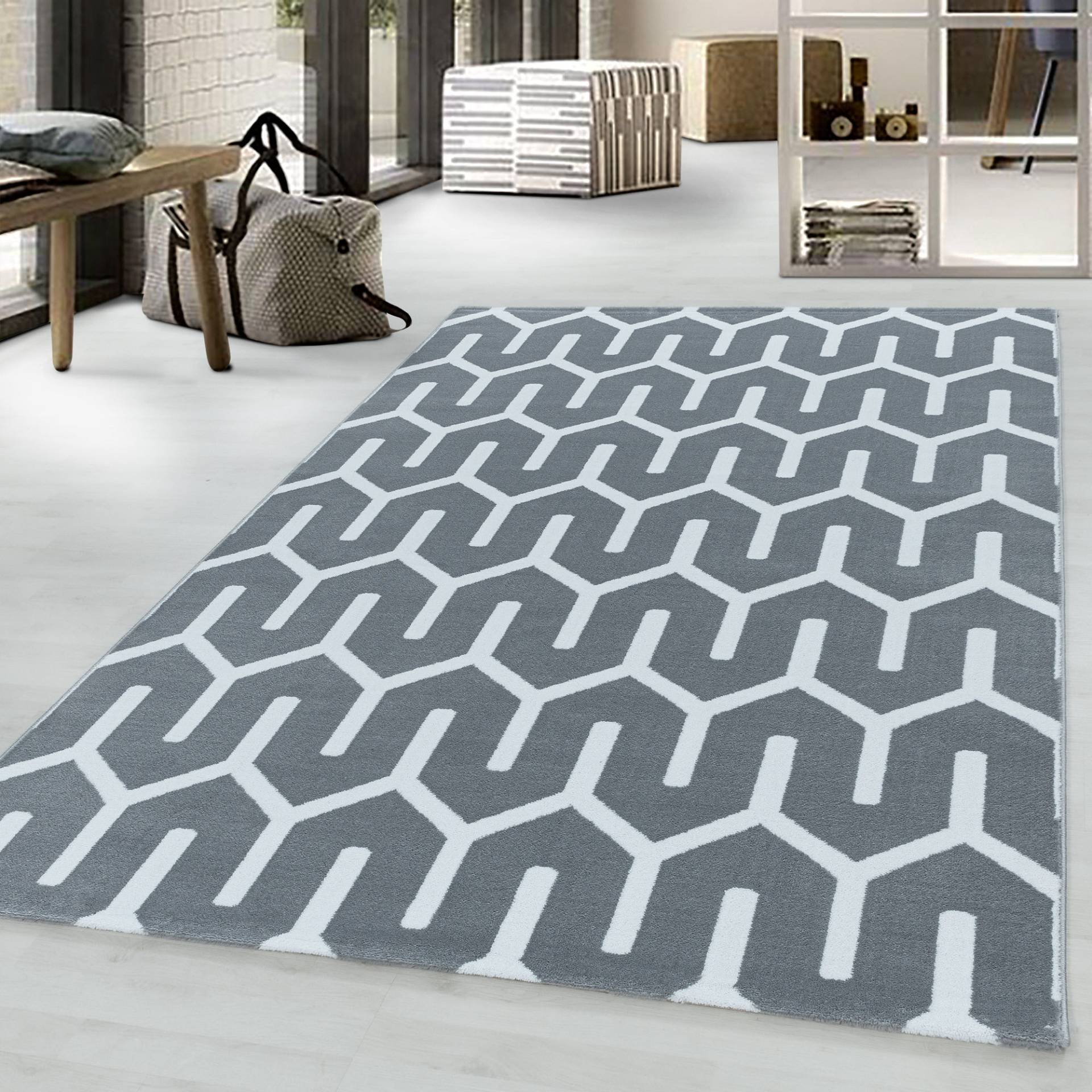 Ayyildiz Teppiche Teppich »COSTA 3524«, rechteckig, 11 mm Höhe, Kurzflor, Gemustert, Wohnzimmer von Ayyildiz Teppiche