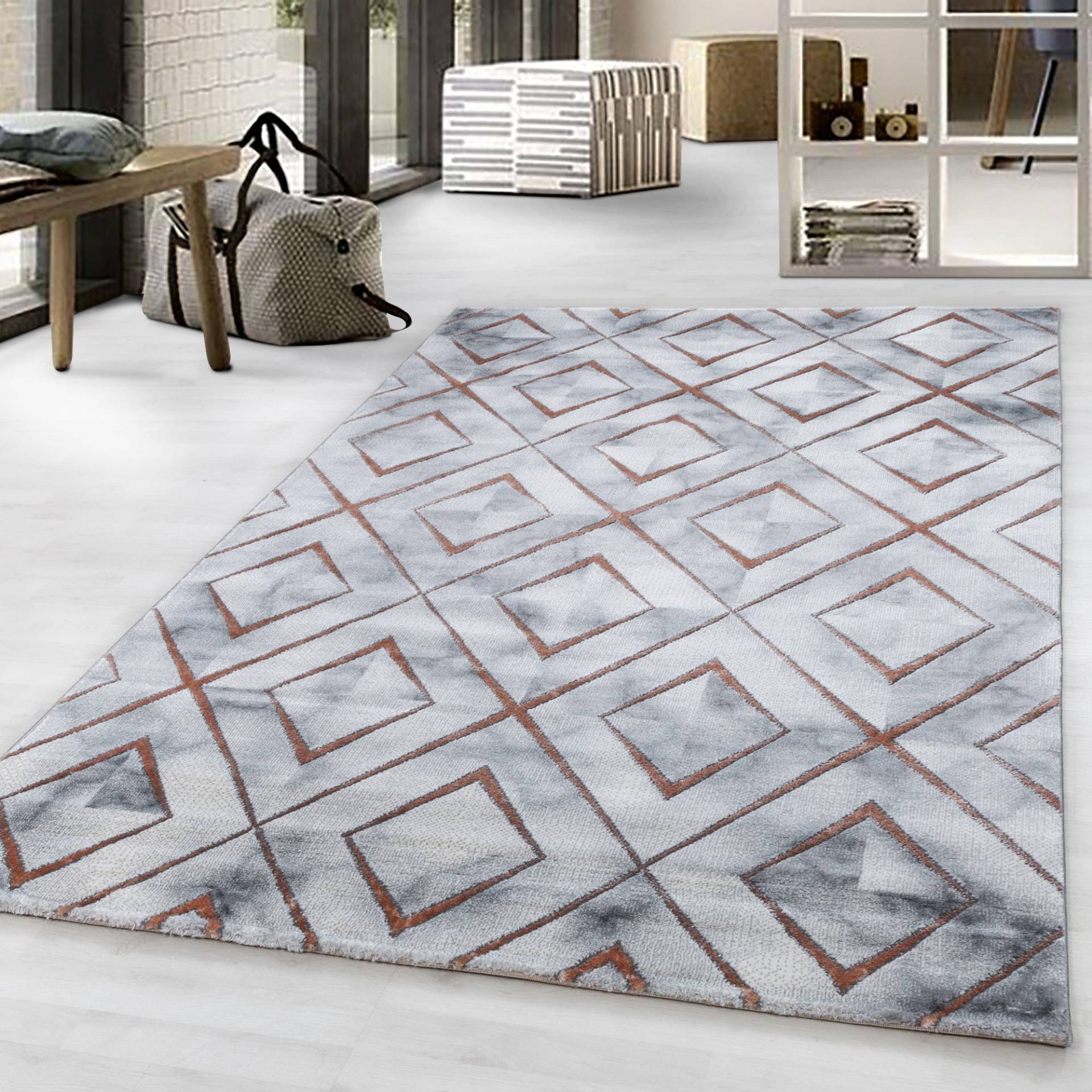 Ayyildiz Teppiche Teppich »NAXOS 3811«, rechteckig, 12 mm Höhe, Wohnzimmer von Ayyildiz Teppiche
