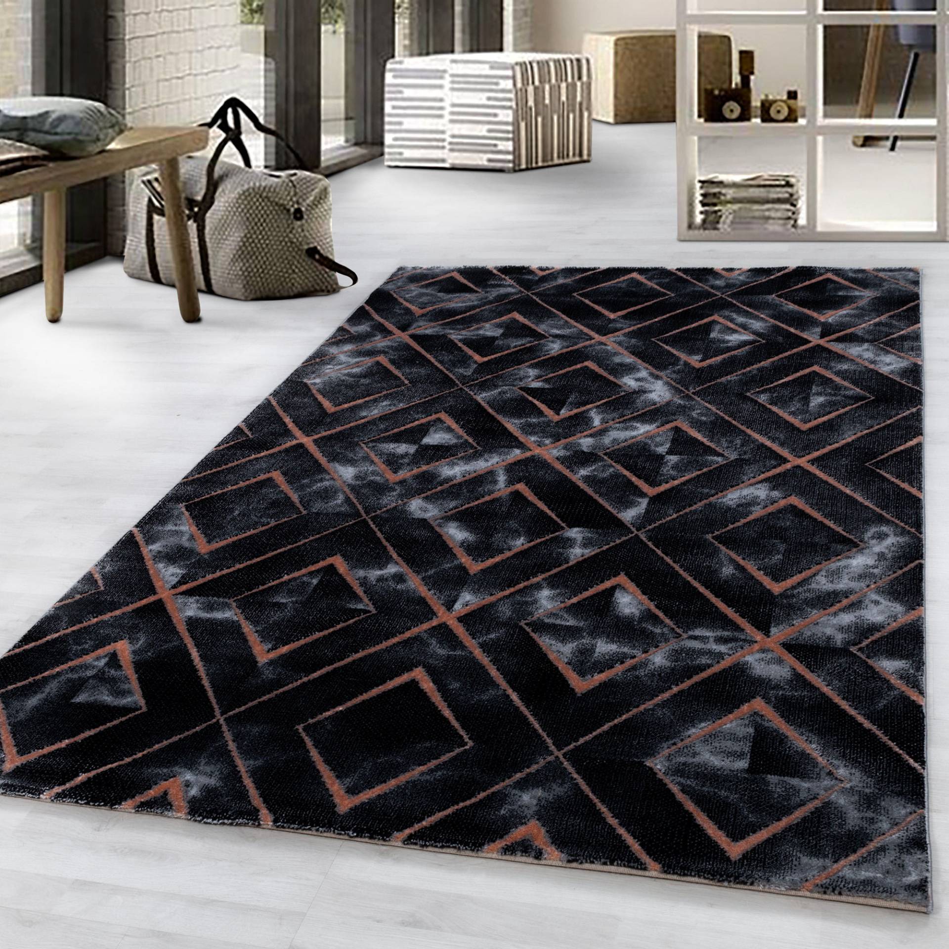 Ayyildiz Teppiche Teppich »NAXOS 3812«, rechteckig, 12 mm Höhe, Wohnzimmer von Ayyildiz Teppiche