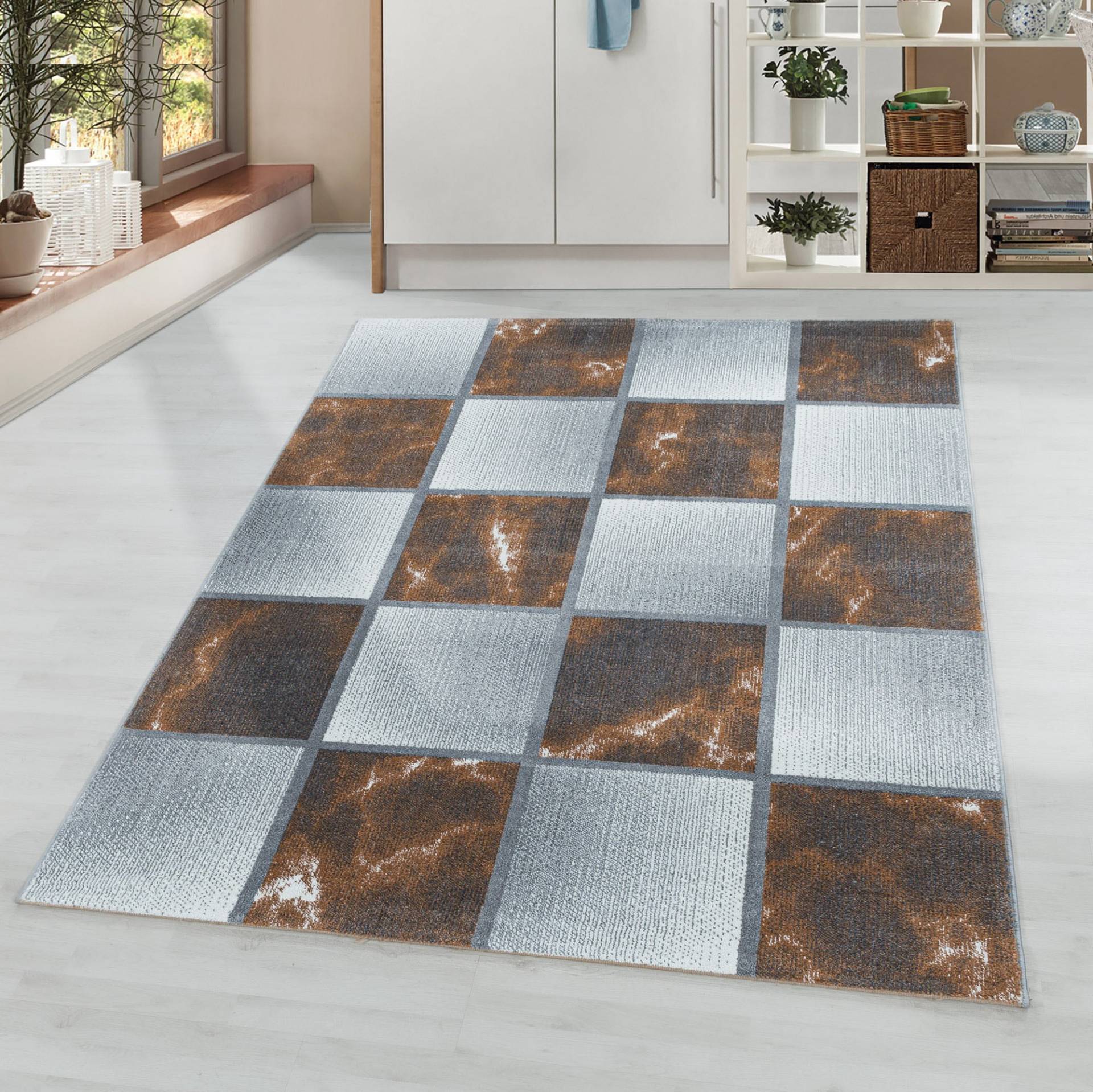 Ayyildiz Teppiche Teppich »OTTAWA 4201«, rechteckig, 8 mm Höhe, Karo Muster, Kurzflor, Wohnzimmer Ayyildiz Teppiche Teppich »OTTAWA 4201«, rechteckig, 8 mm Höhe, Karo Muster, Kurzflor, Wohnzimmer von Ayyildiz Teppiche
