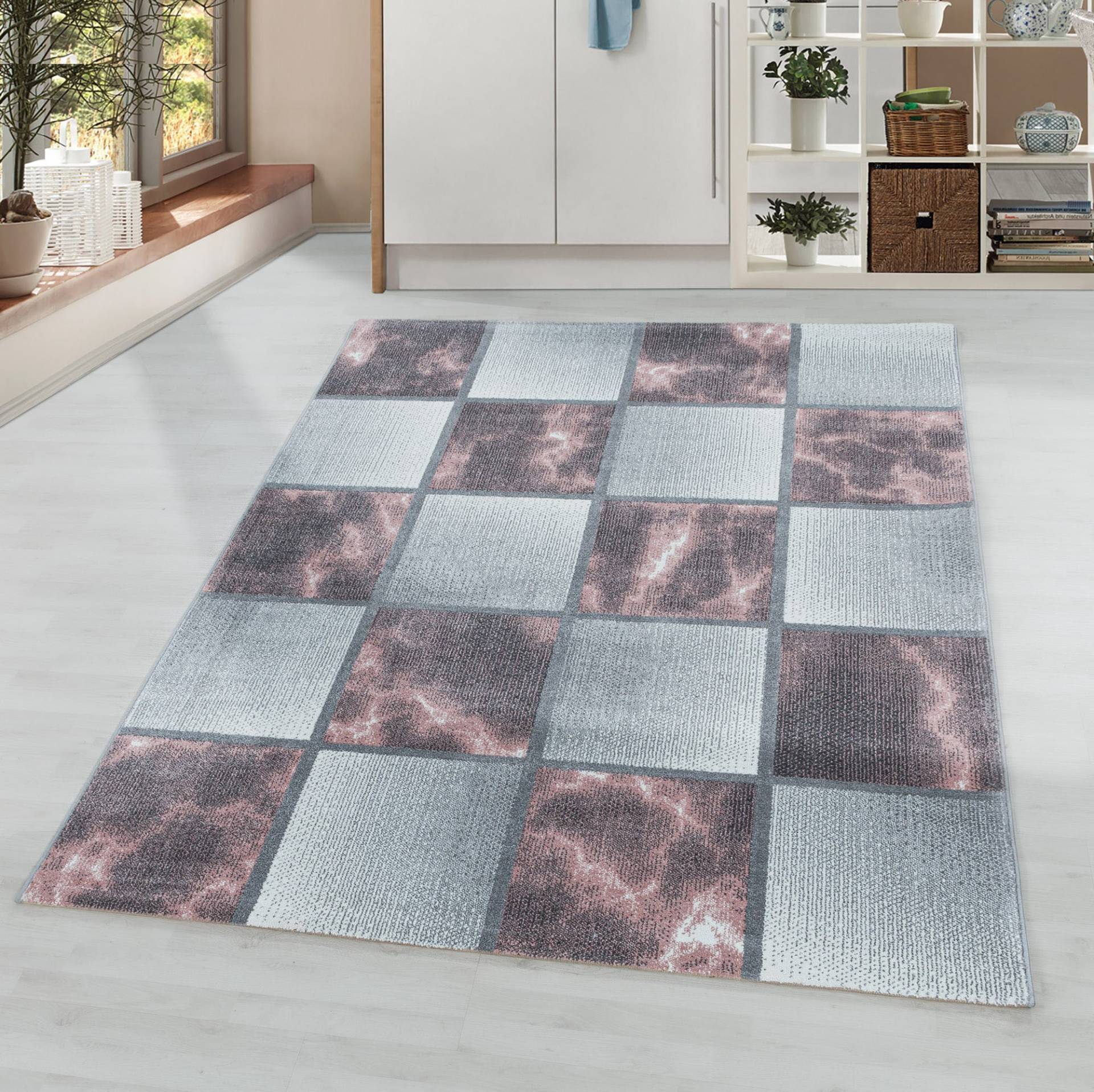 Ayyildiz Teppiche Teppich »OTTAWA 4201«, rechteckig, 8 mm Höhe, Karo Muster, Kurzflor, Wohnzimmer Ayyildiz Teppiche Teppich »OTTAWA 4201«, rechteckig, 8 mm Höhe, Karo Muster, Kurzflor, Wohnzimmer von Ayyildiz Teppiche