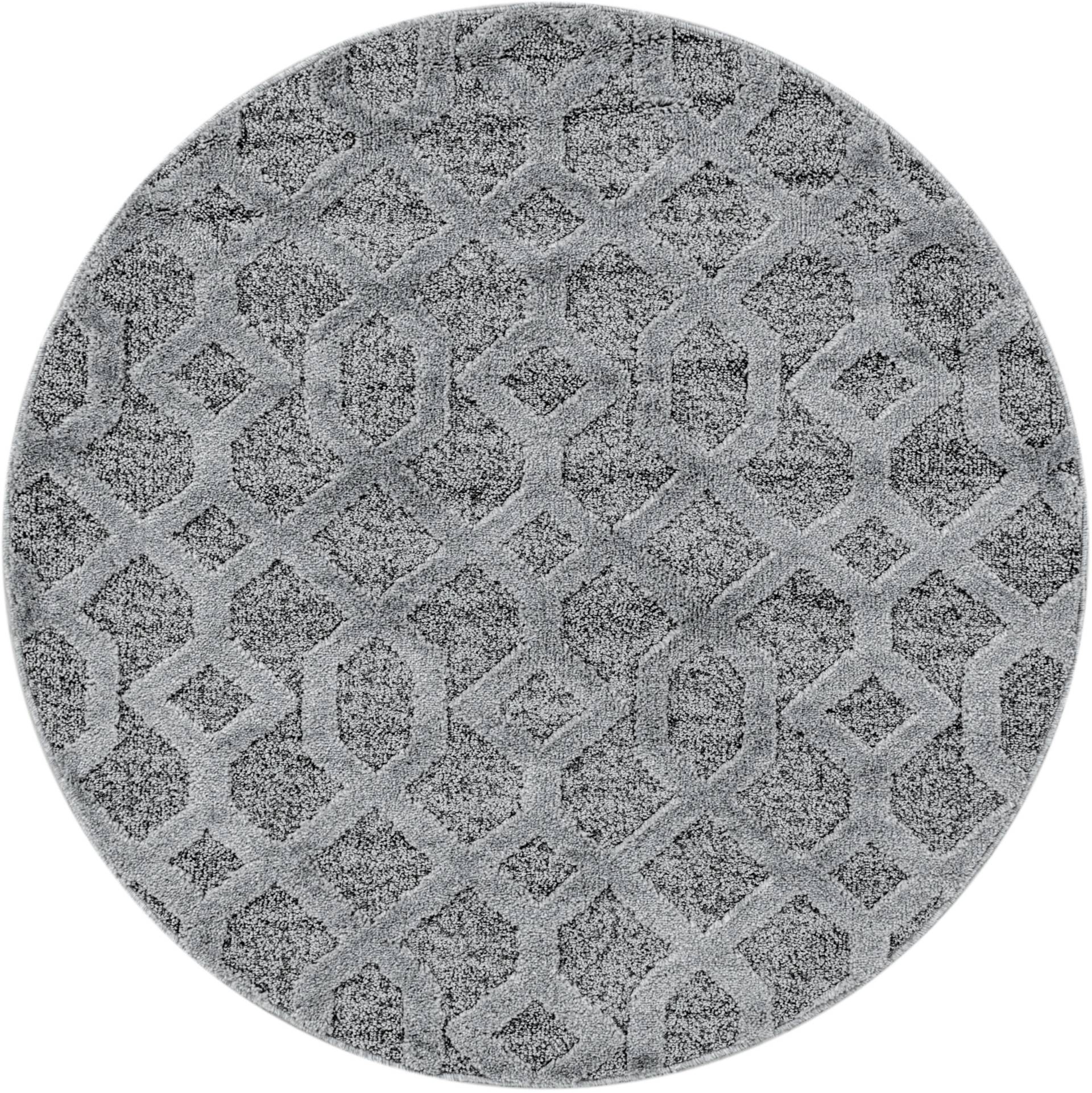 Ayyildiz Teppiche Teppich »PISA 4702«, rund, 20 mm Höhe, auch in rechteckig, Hoch Tief Struktur, Wohnzimmer, Schlafzimmer von Ayyildiz Teppiche
