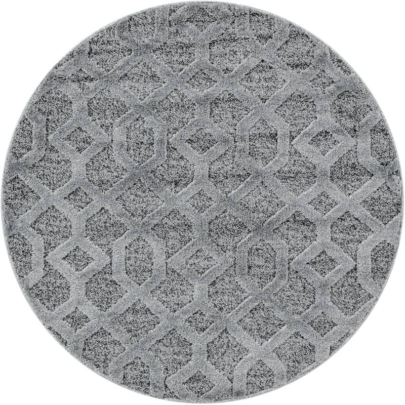 Ayyildiz Teppiche Teppich »PISA 4702«, rund, 20 mm Höhe, auch in rechteckig, Hoch Tief Struktur, Wohnzimmer, Schlafzimmer von Ayyildiz Teppiche