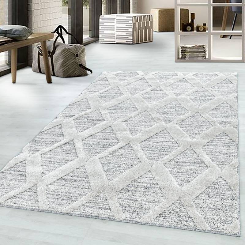 Ayyildiz Teppiche Teppich »PISA 4703«, rechteckig, 20 mm Höhe, Läufer, rund, Hoch Tief Struktur, Wohnzimmer, Schlafzimmer von Ayyildiz Teppiche