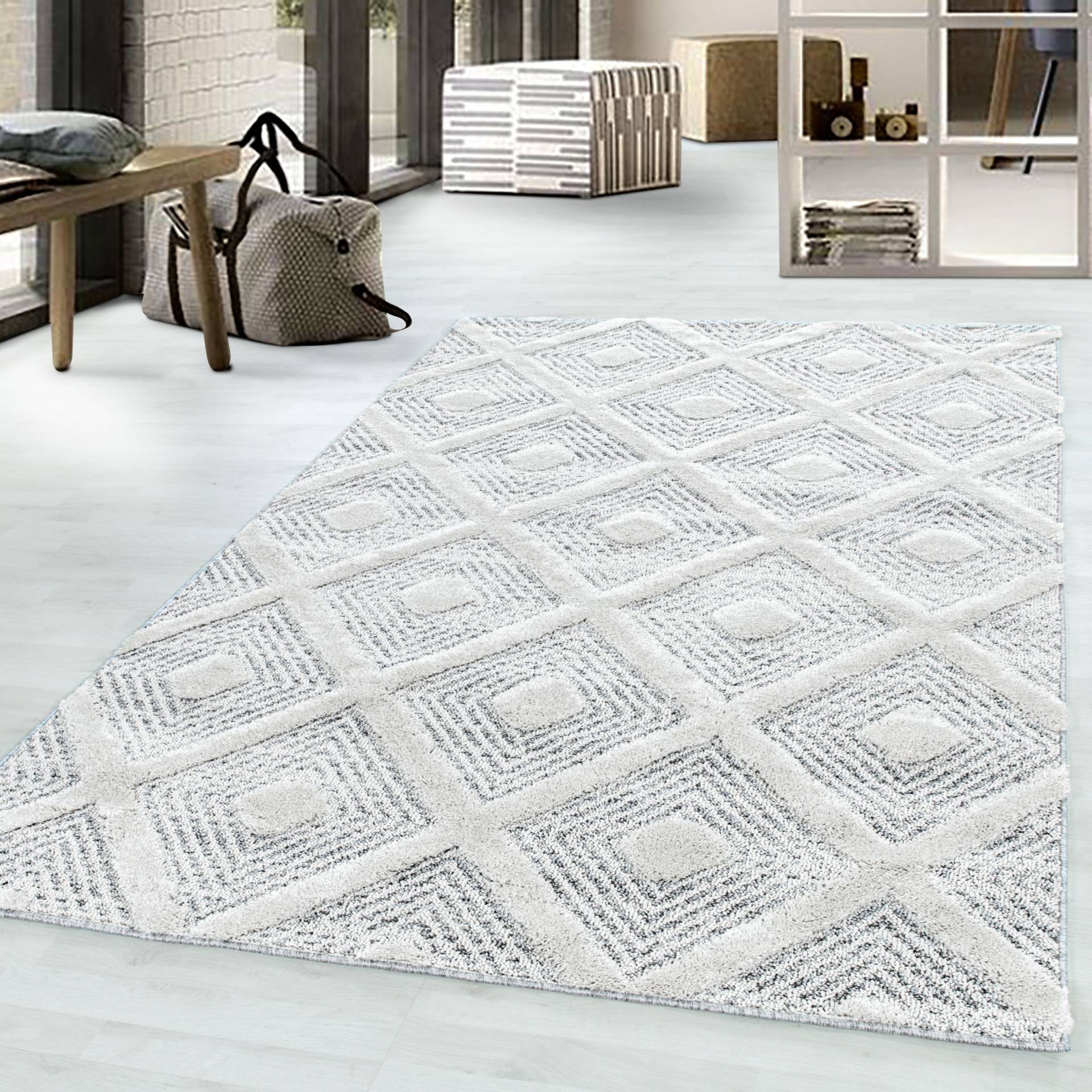 Ayyildiz Teppiche Teppich »PISA 4707«, rechteckig, 20 mm Höhe, Läufer, rund, Hoch Tief Struktur, Wohnzimmer,Schlafzimmer Ayyildiz Teppiche Teppich »PISA 4707«, rechteckig, 20 mm Höhe, Läufer, rund, Hoch Tief Struktur, Wohnzimmer,Schlafzimmer von Ayyildiz Teppiche