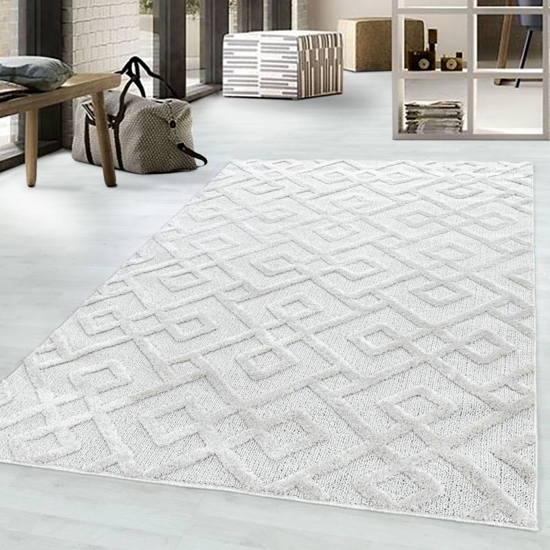Ayyildiz Teppiche Teppich »PISA 4708«, rechteckig, 20 mm Höhe, Läufer, rund, Hoch Tief Struktur, Wohnzimmer, Schlafzimmer von Ayyildiz Teppiche