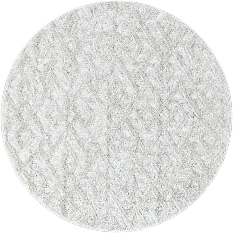 Ayyildiz Teppiche Teppich »PISA 4708«, rund, 20 mm Höhe, auch rechteckig, Hoch Tief Struktur, Wohnzimmer, Schlafzimmer von Ayyildiz Teppiche
