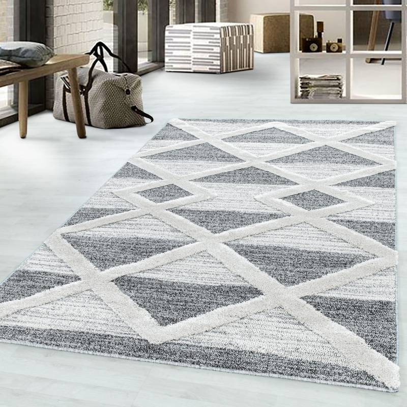 Ayyildiz Teppiche Teppich »PISA 4709«, rechteckig, 20 mm Höhe, Läufer, auch rund, Hoch Tief Struktur, Wohnzimmer, Schlafzimmer von Ayyildiz Teppiche