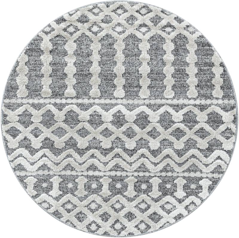 Ayyildiz Teppiche Teppich »PISA 4710«, rund, 20 mm Höhe, auch rechteckig, Hoch Tief Struktur, Wohnzimmer, Schlafzimmer von Ayyildiz Teppiche