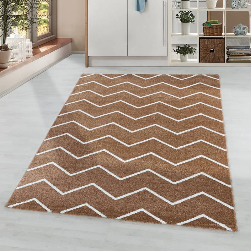 Ayyildiz Teppiche Teppich »RIO 4602«, rechteckig, 8 mm Höhe, Pflegeleicht / Strapazierfähig / Trend Colors/ Wohnzimmer von Ayyildiz Teppiche