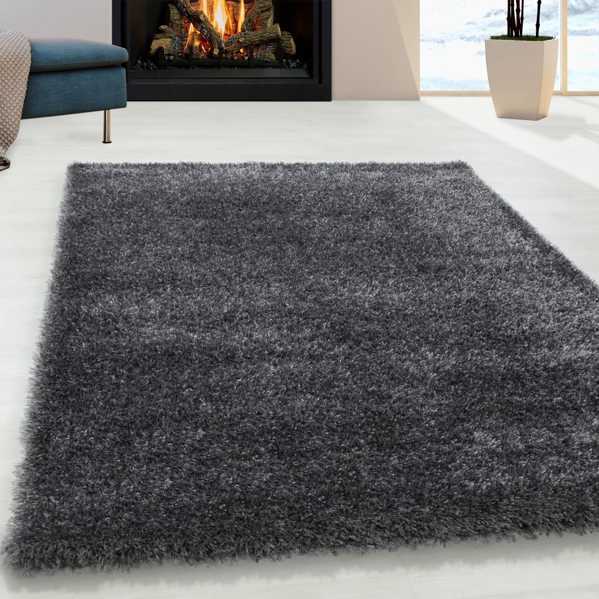 Ayyildiz Teppiche Hochflor-Teppich »BRILLIANT 4200«, rechteckig, 50 mm Höhe, Läufer, auch in rund, Langflor, Shaggy, Wohnzimmer von Ayyildiz Teppiche