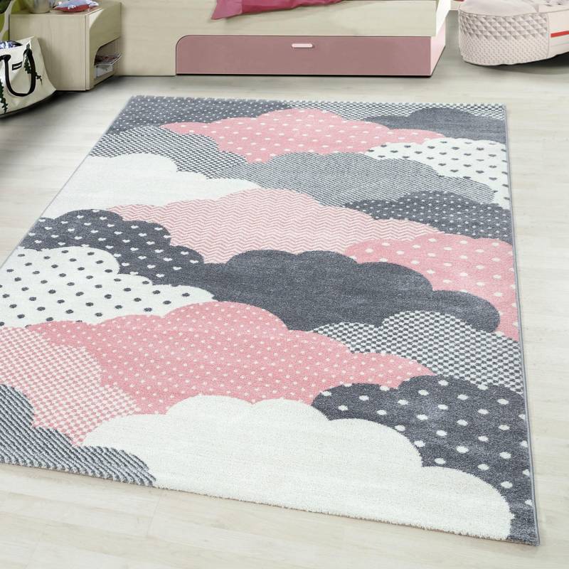 Ayyildiz Teppiche Kinderteppich »Bambi 820«, rechteckig, 11 mm Höhe, auch in rund, Wolken Motiv, Kurzflor von Ayyildiz Teppiche