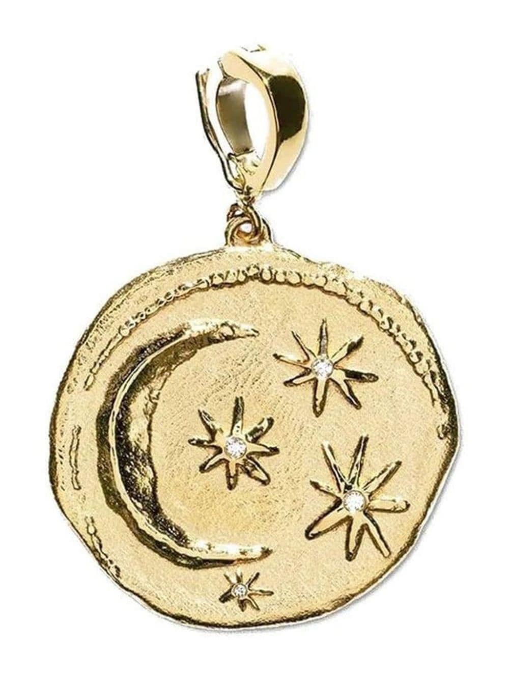 Azlee 18kt yellow gold small Cosmic diamond pendant charm von Azlee