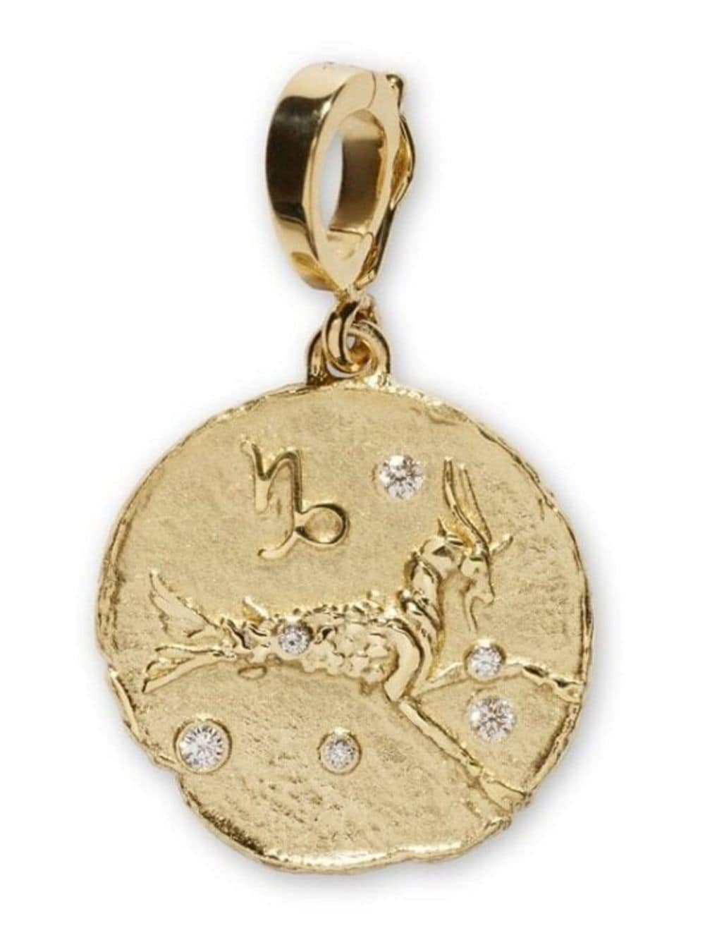 Azlee 18kt yellow gold small Of The Stars Capricorn pendant charm von Azlee