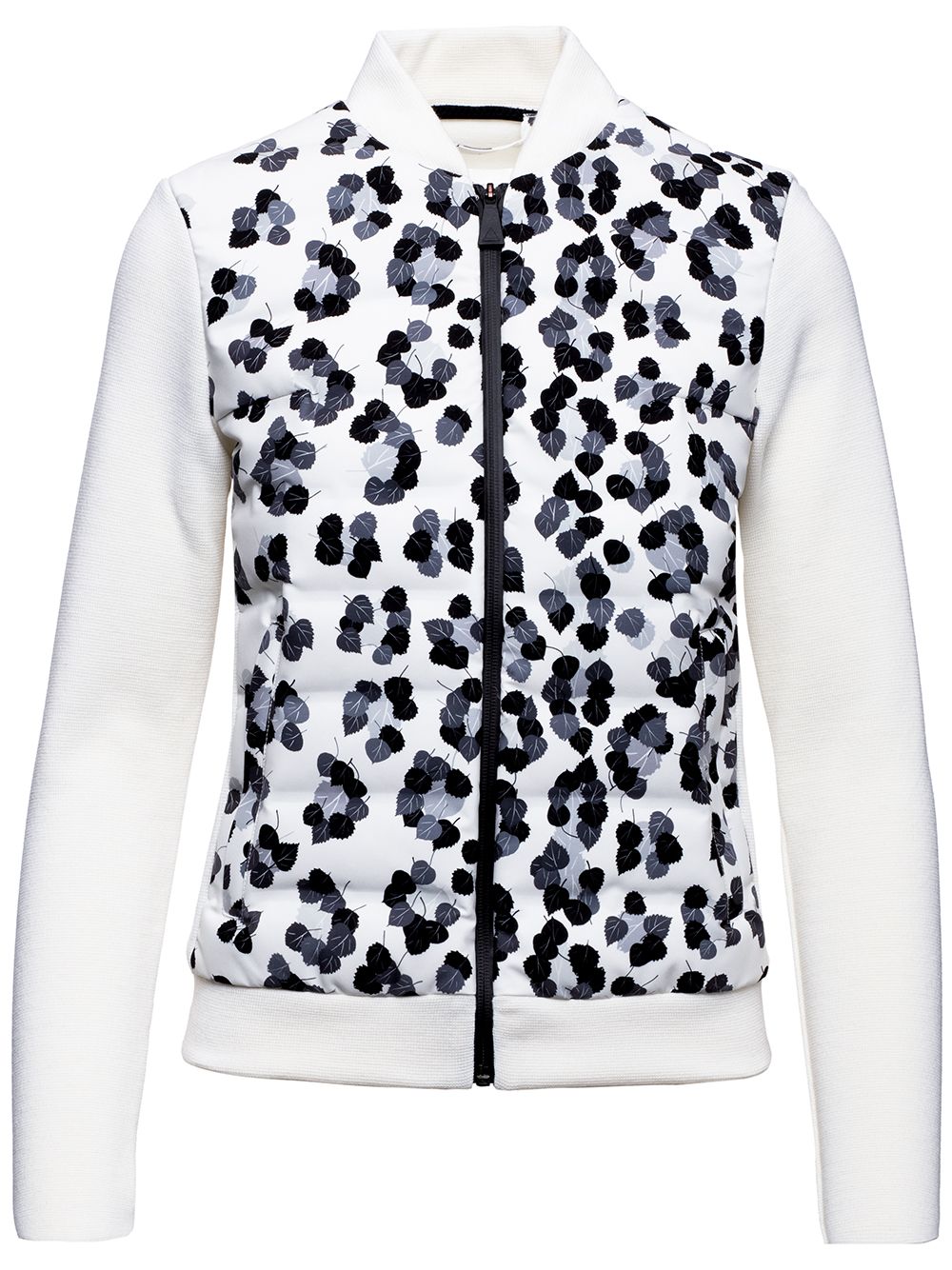 Aztech Mountain Dale of Aspen panelled leopard-print knitted jacket - White von Aztech Mountain