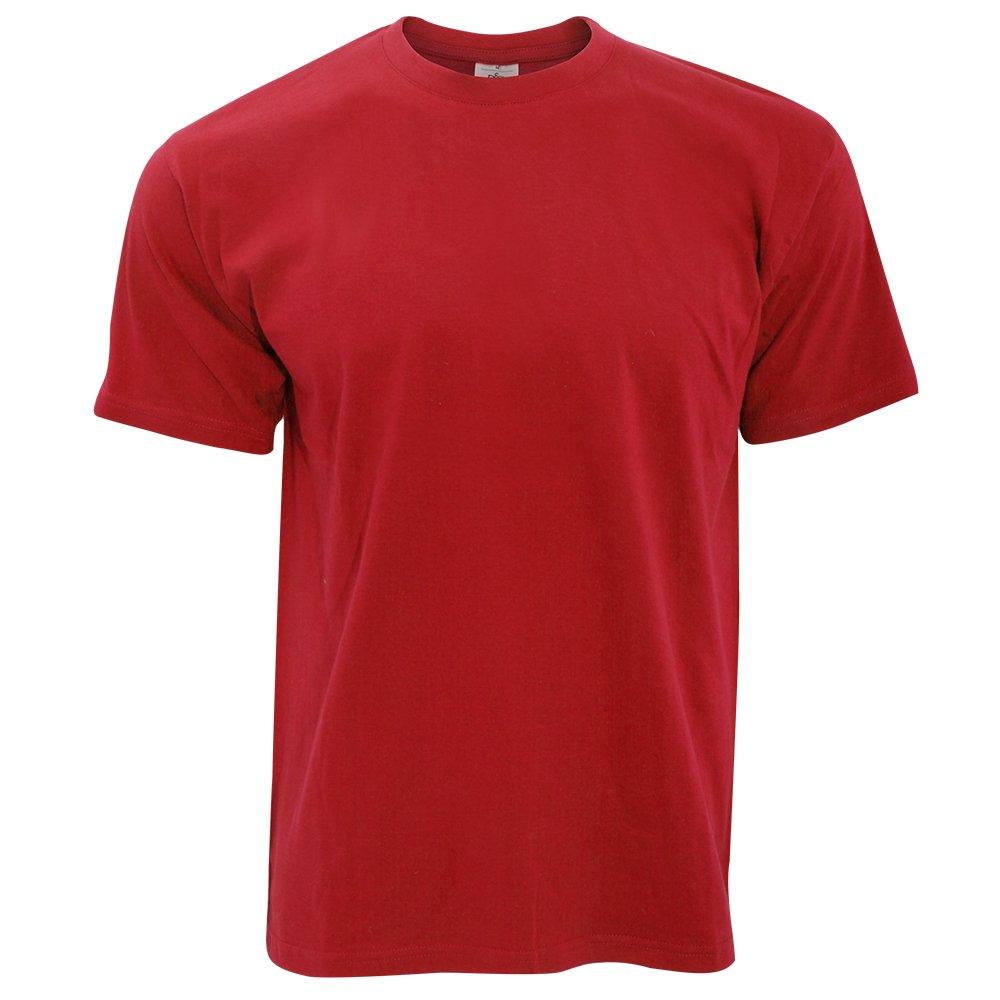 B&c Exact 190 Kurzarm Tshirt, Kurzarm Herren Rot Bunt 4XL von B and C