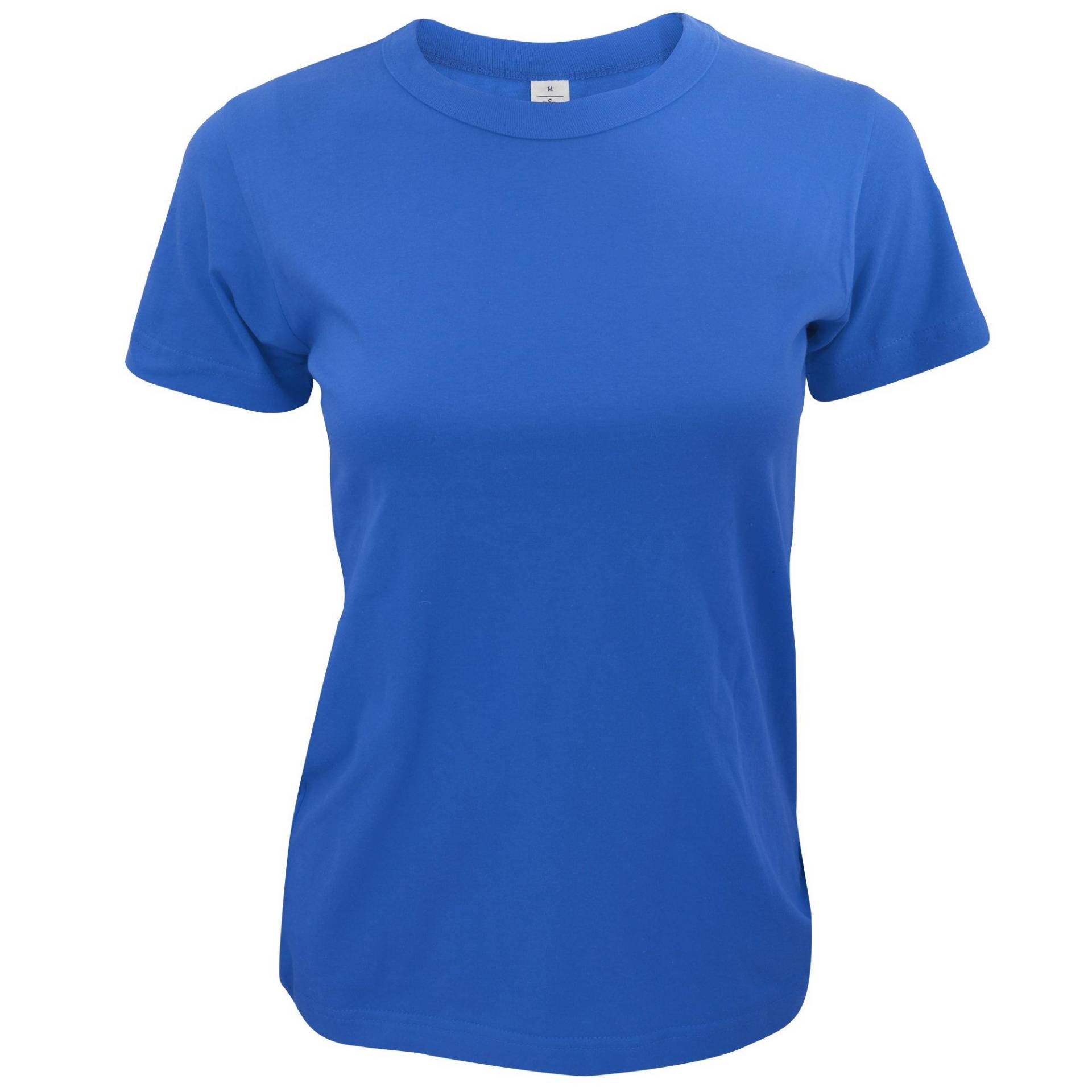 B&c Exact Kurzarm Tshirt Damen Königsblau XS von B and C