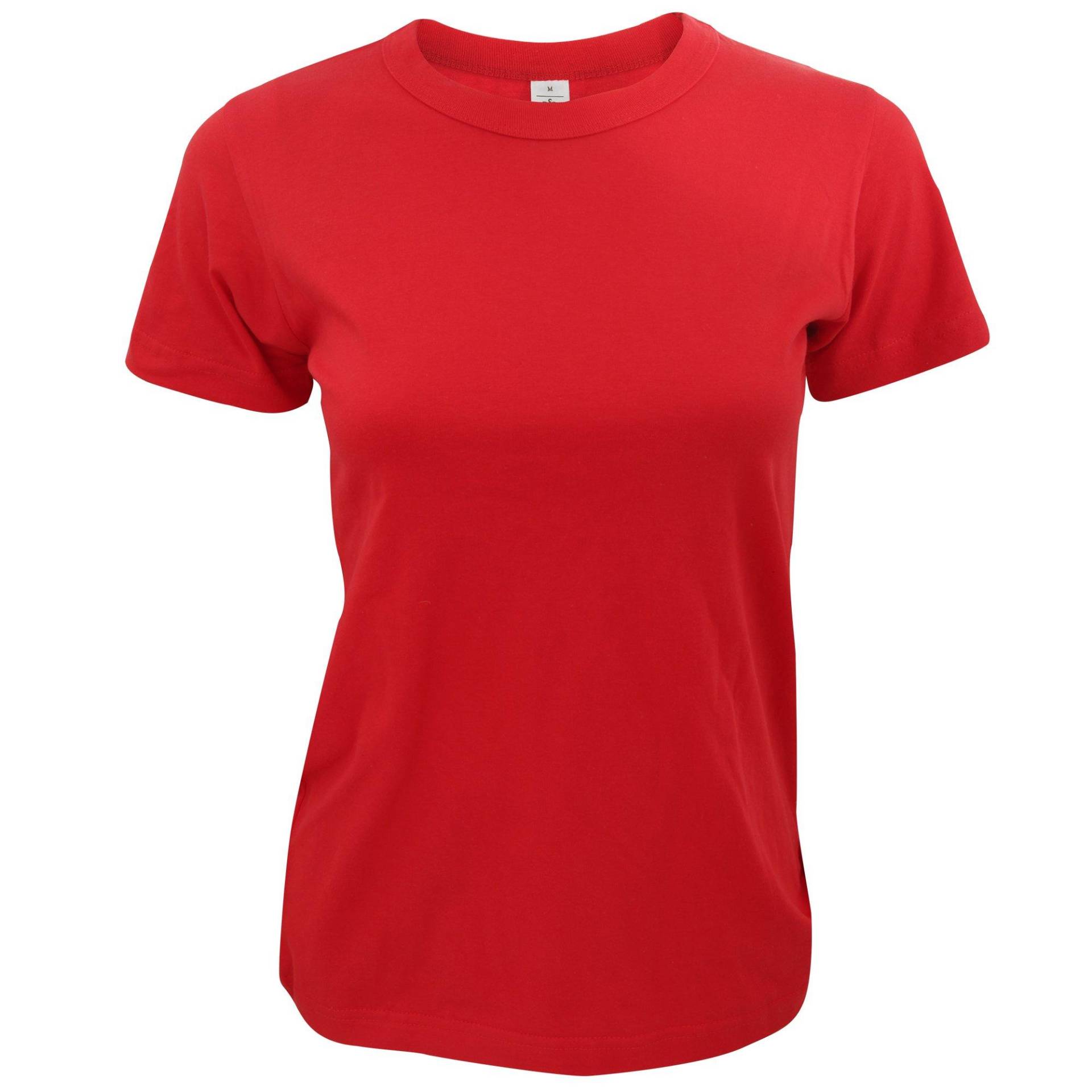 B&c Exact Kurzarm Tshirt Damen Rot Bunt XS von B and C