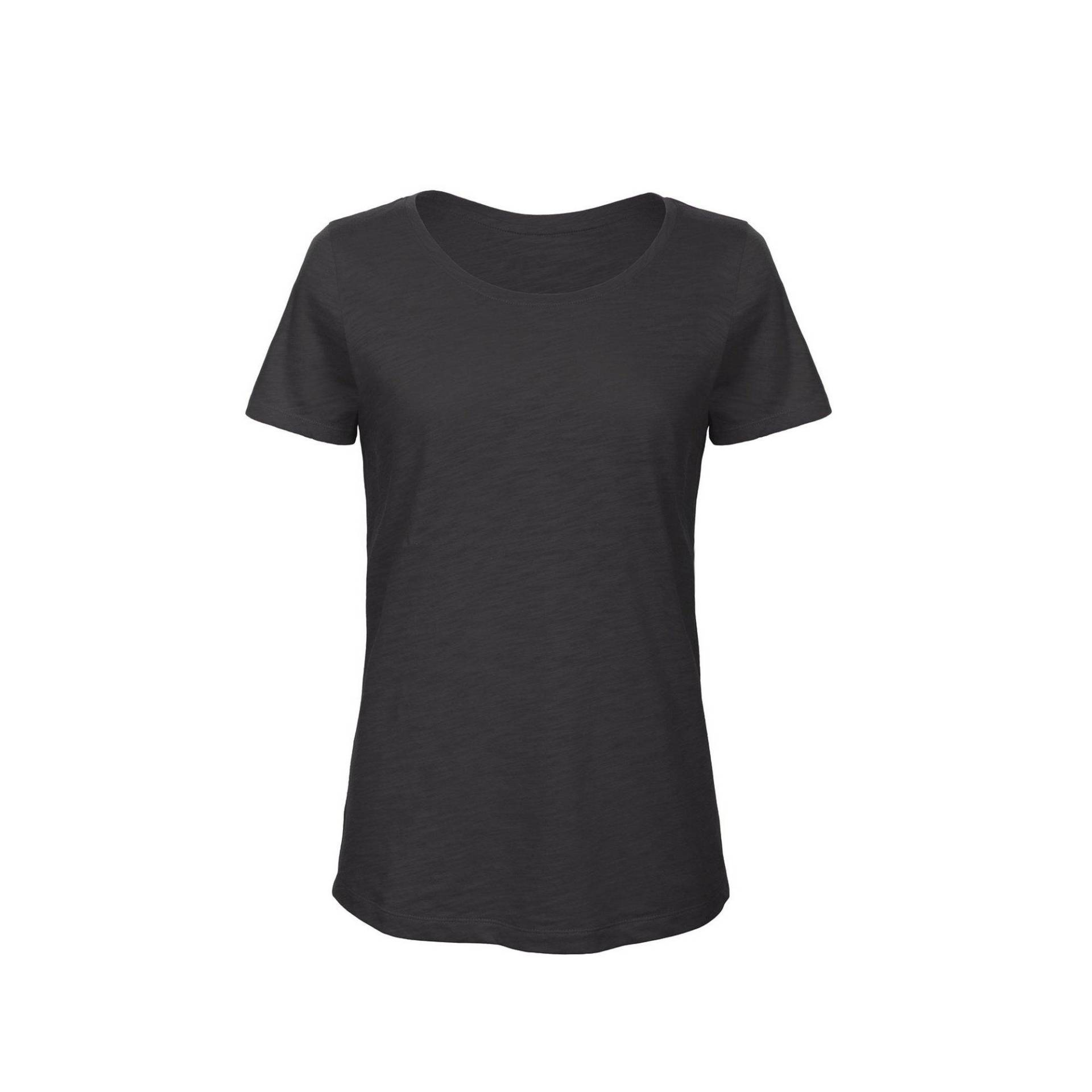 B&c Favourite Slub Tshirt, Organische Damen Schwarz XL von B and C