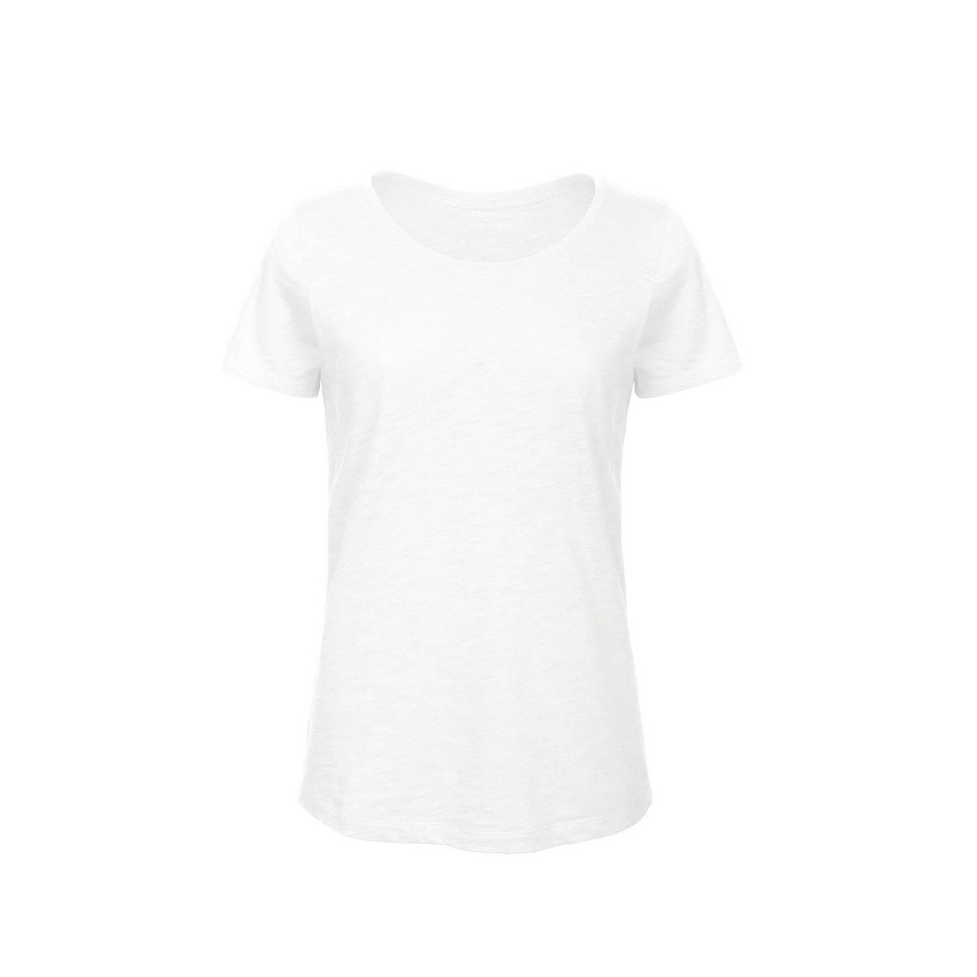 B&c Favourite Slub Tshirt, Organische Damen Weiss M von B and C