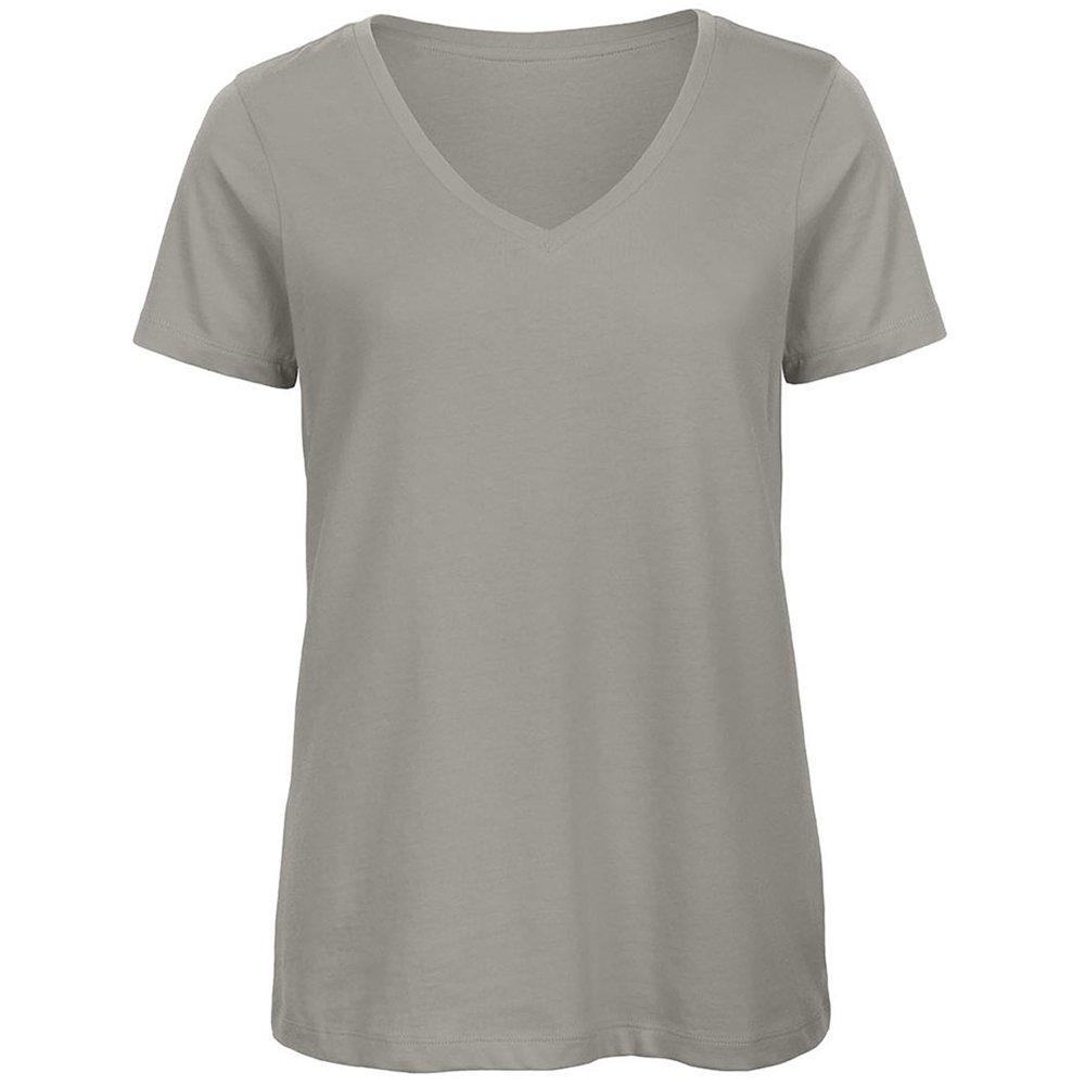 B&c Favourite Tshirt Mit Vausschnitt, Organische Damen Grau XS von B and C