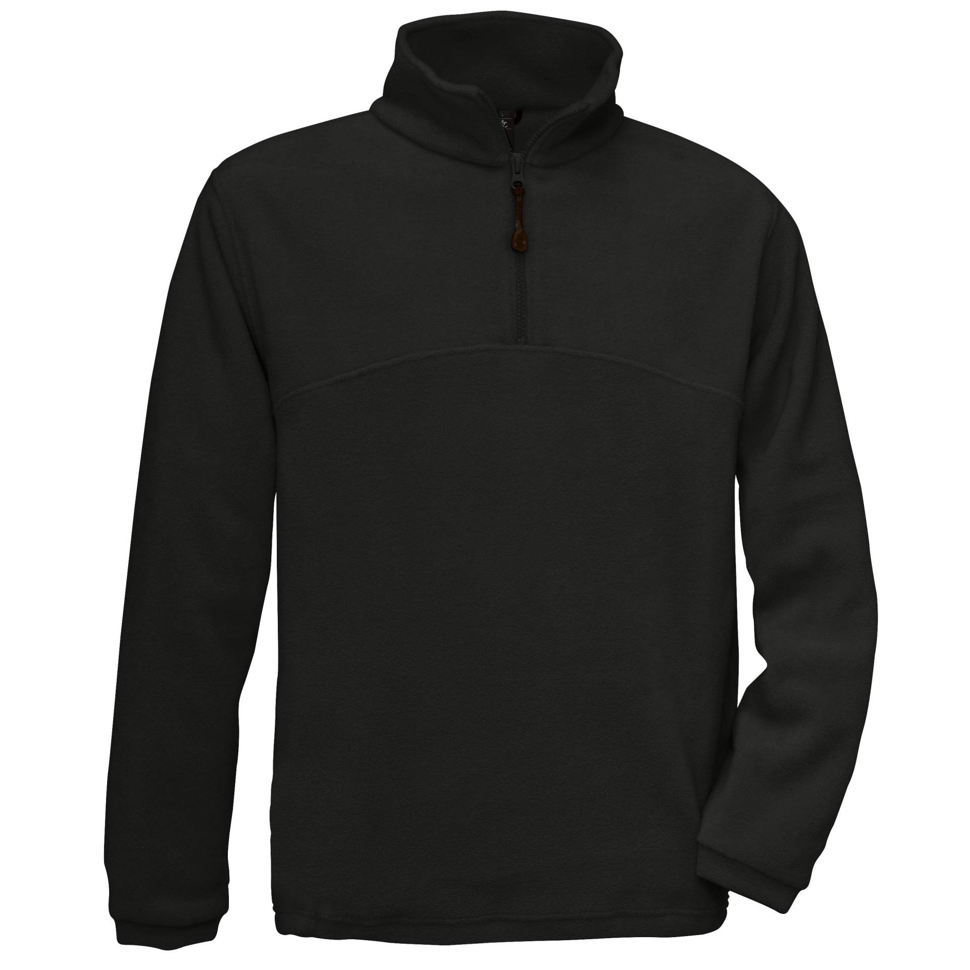 B&c Fleece Top Higlander+, 14 Zip Herren Schwarz 3XL von B and C