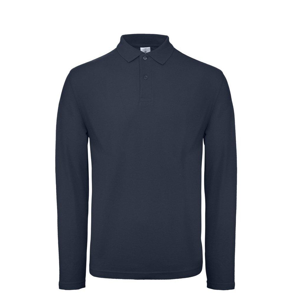 B&c Id.001 Langarm Polo Herren Blau 3XL von B and C