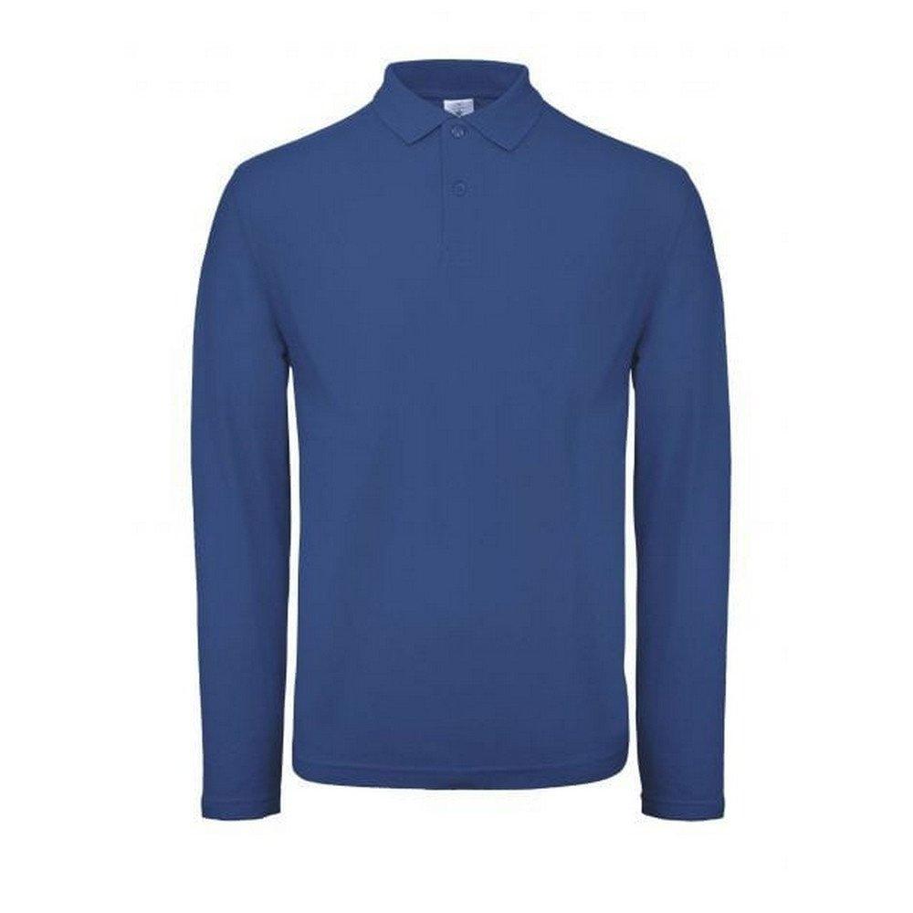 B&c Id.001 Langarm Polo Herren Blau XXL von B and C