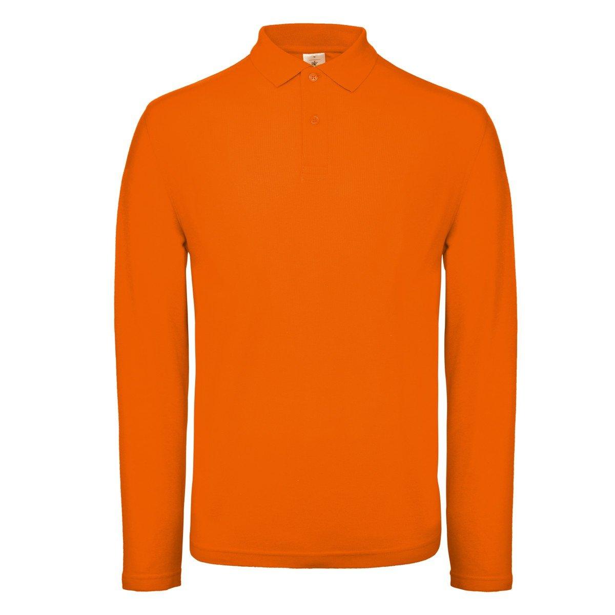 B&c Id.001 Langarm Polo Herren Orange 3XL von B and C