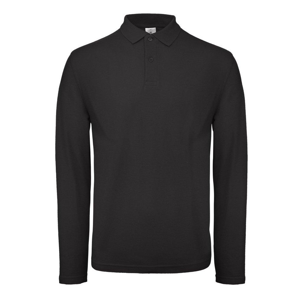 B&c Id.001 Langarm Polo Herren Schwarz XXL von B and C