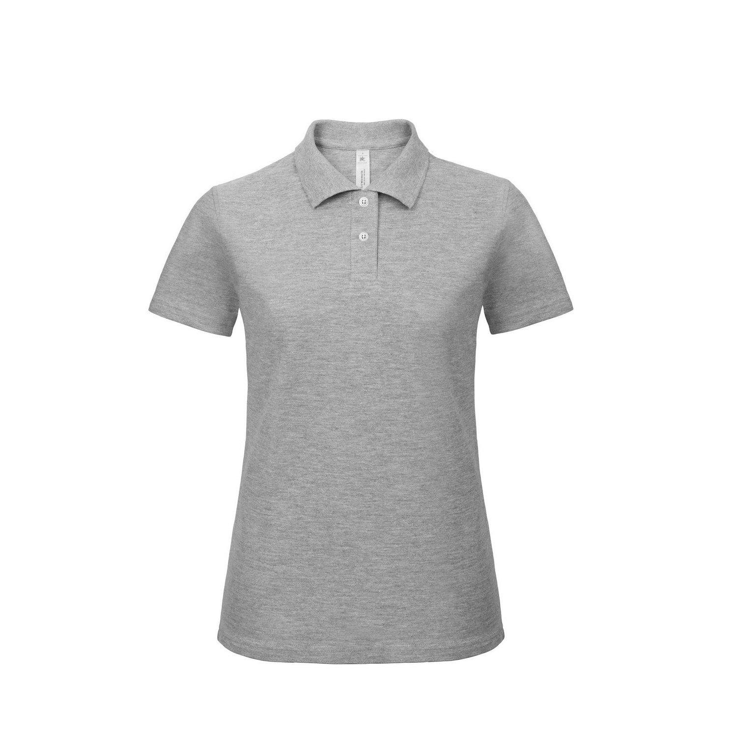 B&c Id.001 Poloshirt Polohemd, Kurzarm Damen Grau 3XL von B and C