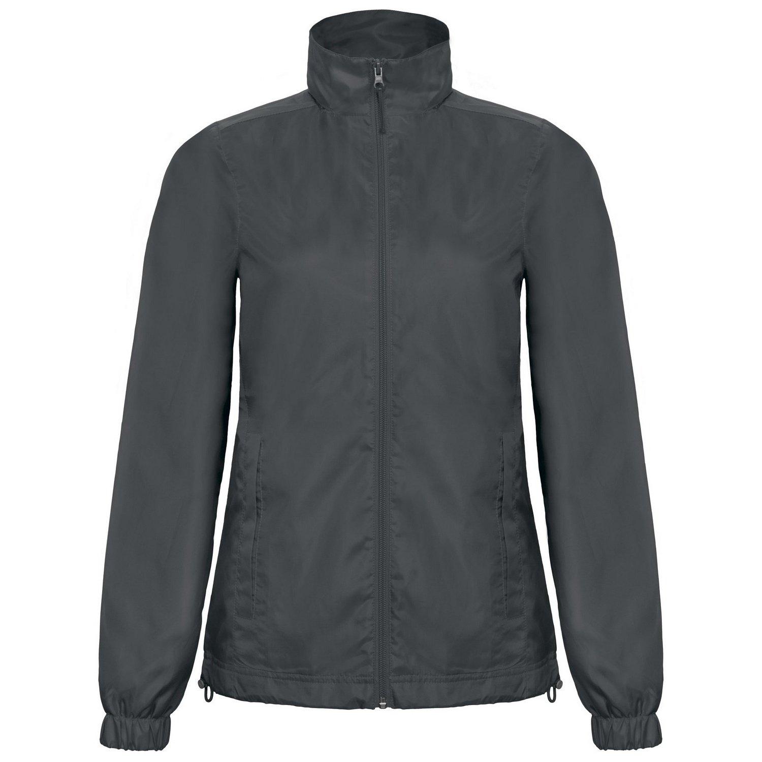 B&c Id.601 Wind Jacke Mit Kapuze, Wasser Abweisend Damen Grau L von B and C