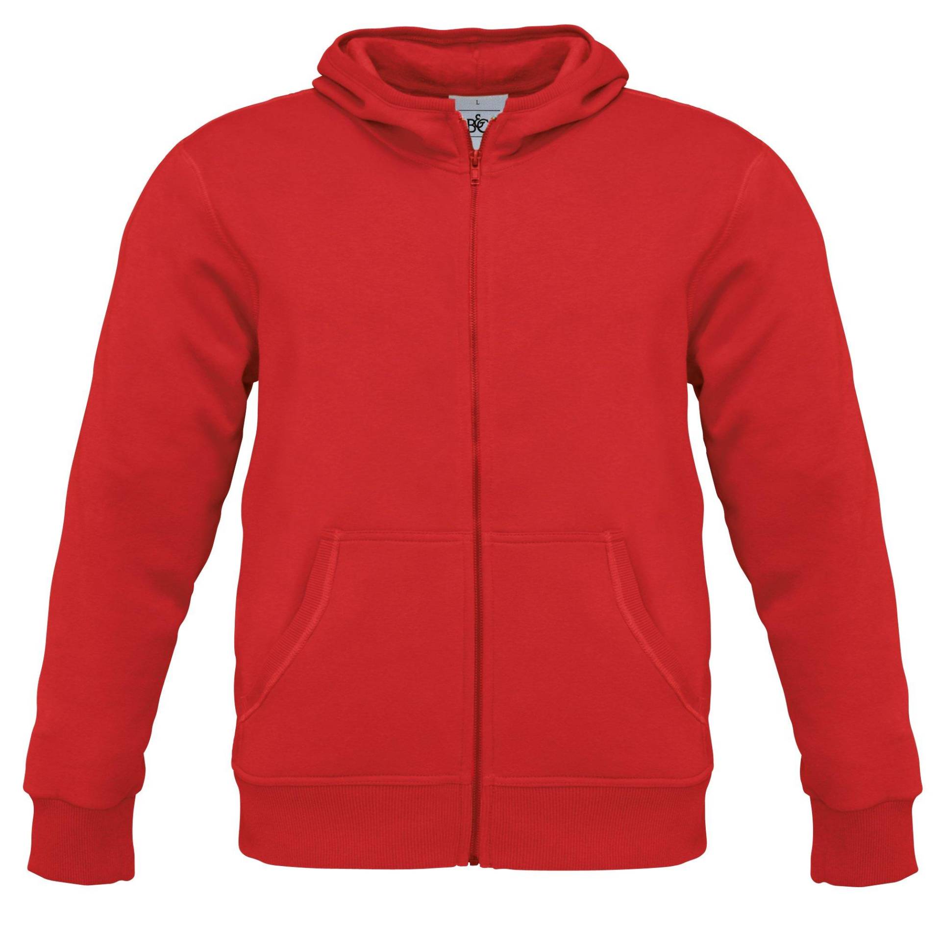 B&c Kapuzenjacke Herren Rot Bunt S von B and C