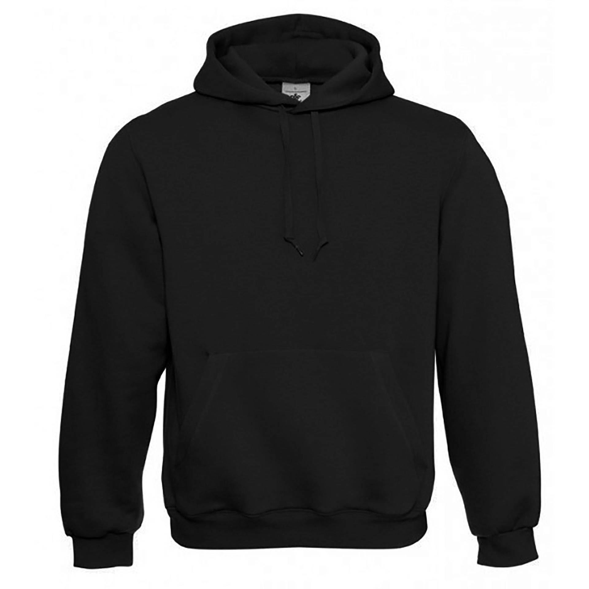 B&c Kapuzenpullover Hoodie Kapuzensweater Herren Schwarz 3XL von B and C