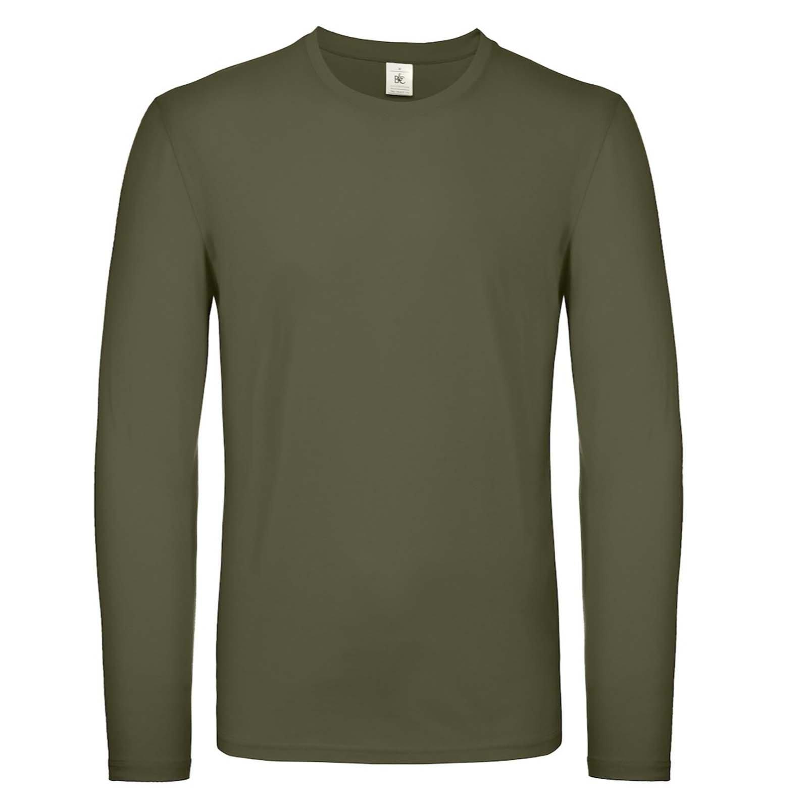 B&c Langarmtshirt #e150 Damen Khaki L von B and C