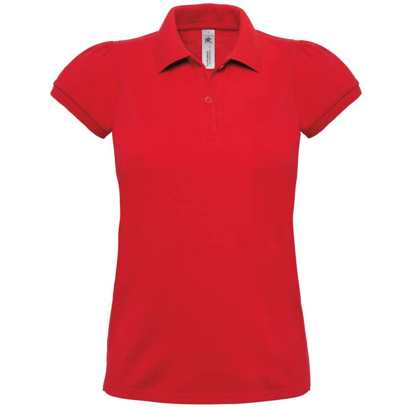 B&c Polo Shirt Heavymill Damen Rot Bunt XL von B and C