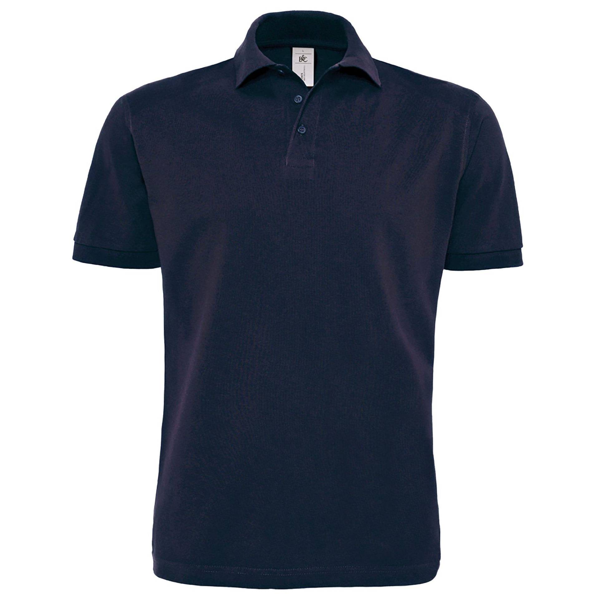 B&c Poloshirt Heavymill, Kurzarm Herren Marine XL von B and C