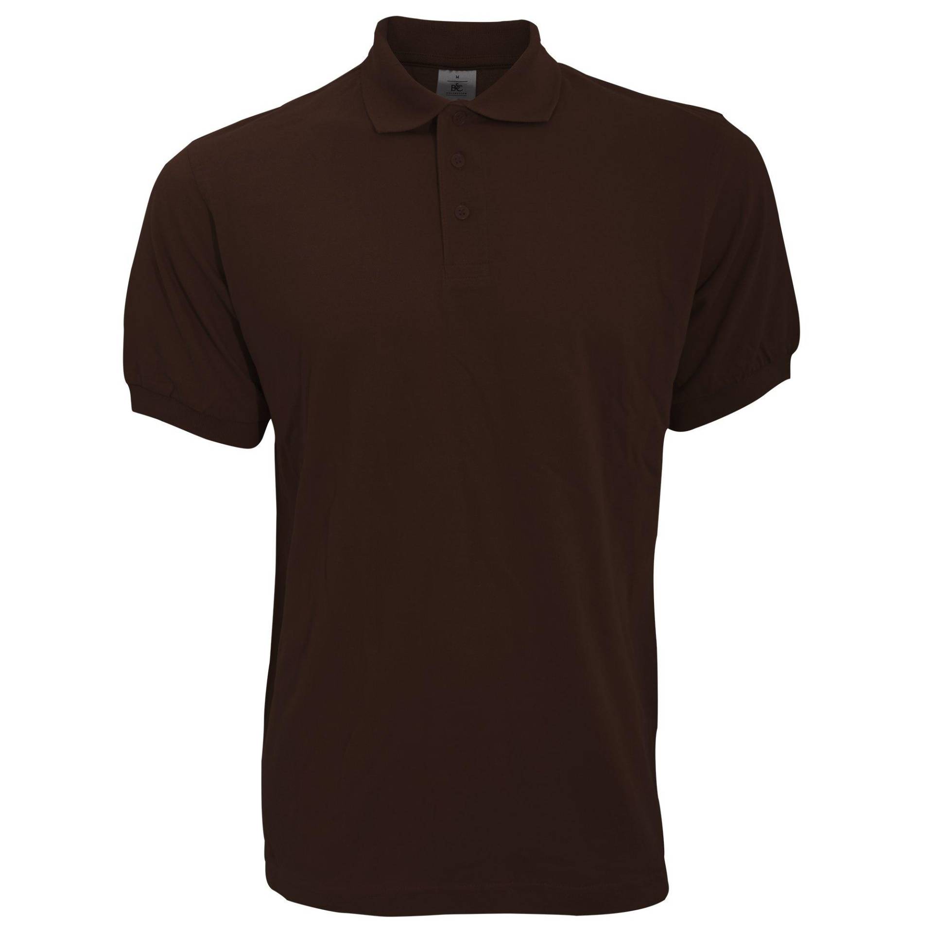 B&c Poloshirt Safran Kurzarm Herren Braun XXL von B and C