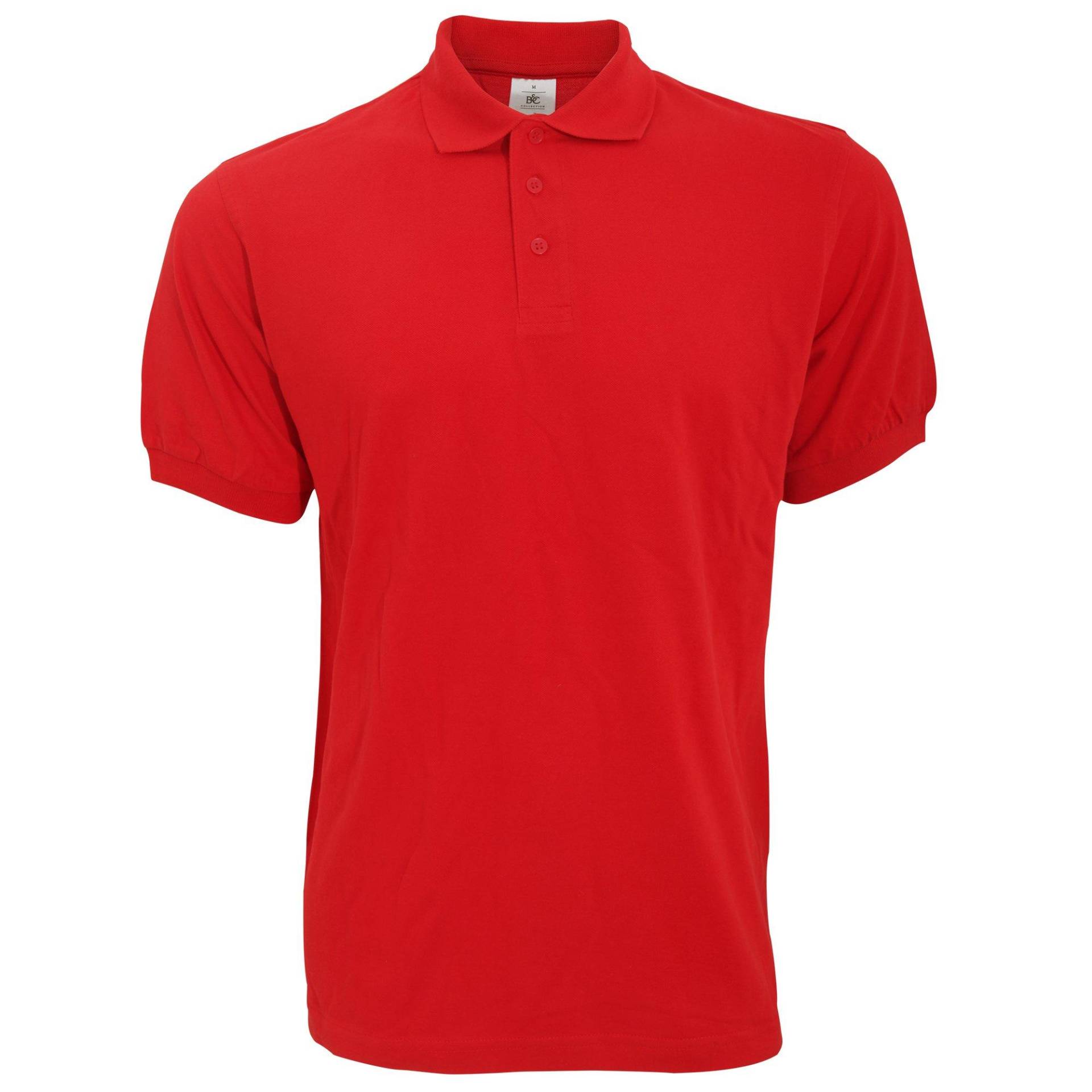 B&c Poloshirt Safran Kurzarm Herren Rot Bunt XXL von B and C