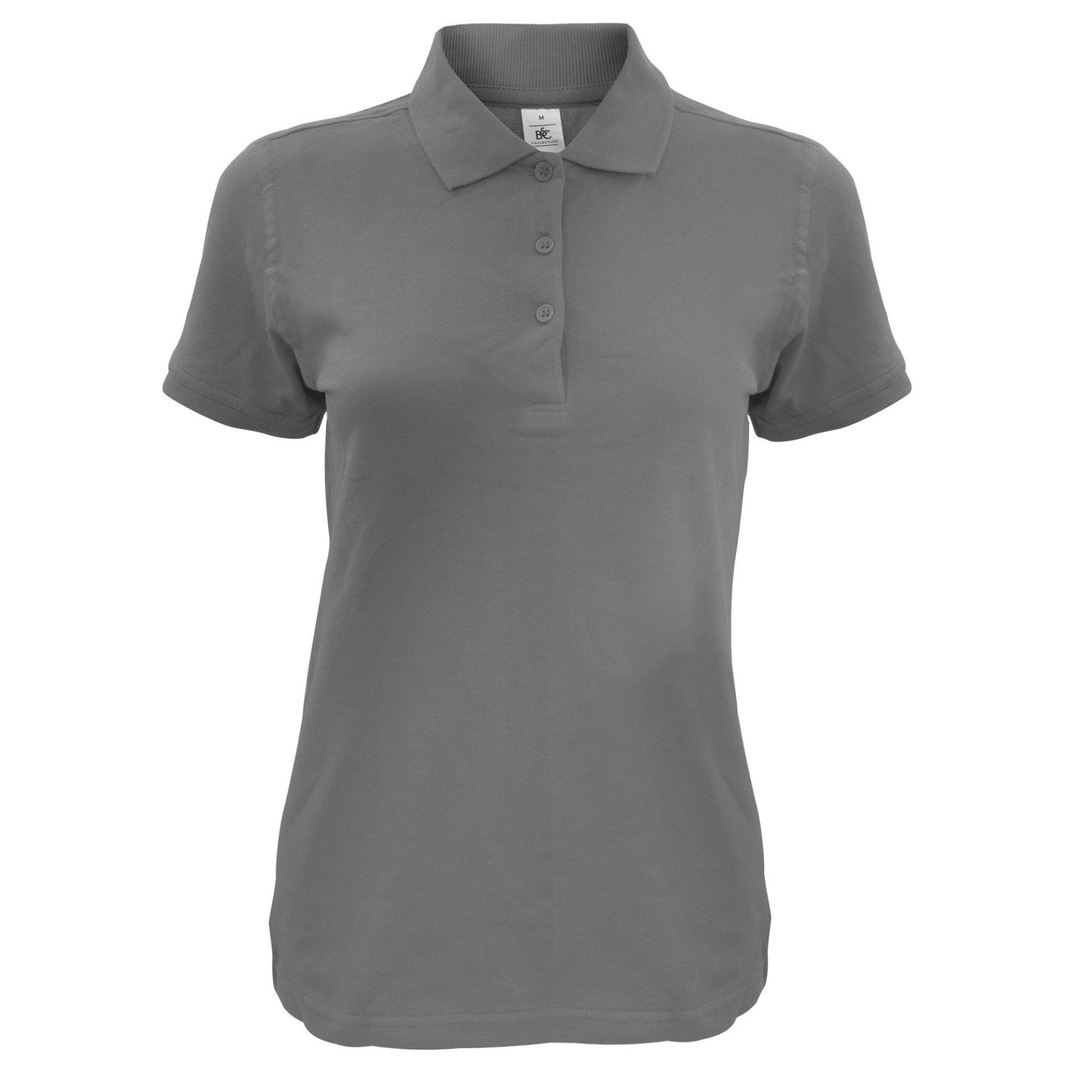 B&c Safran Kurzarm Poloshirt Damen Grau XS von B and C