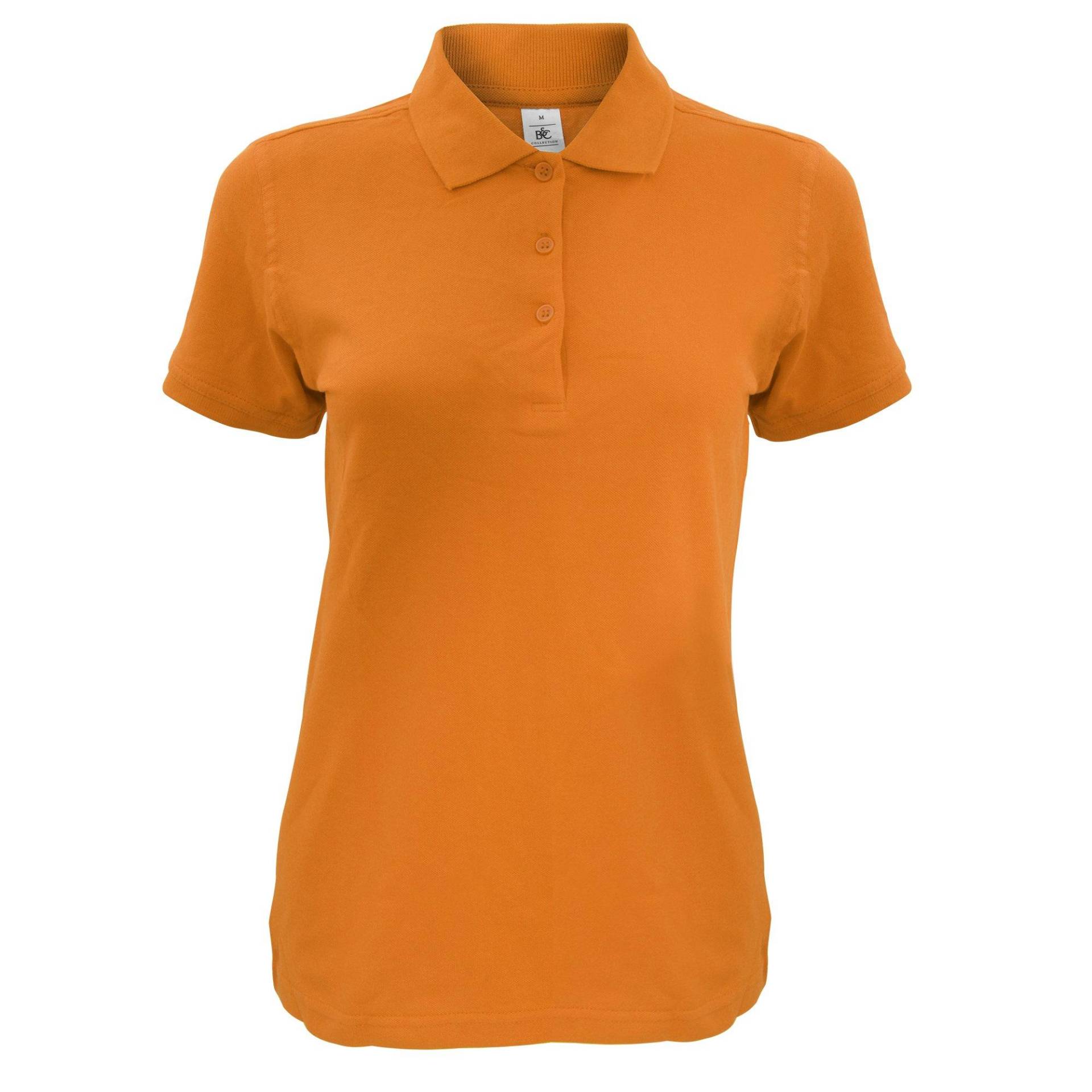 B&c Safran Kurzarm Poloshirt Damen Orange S von B and C