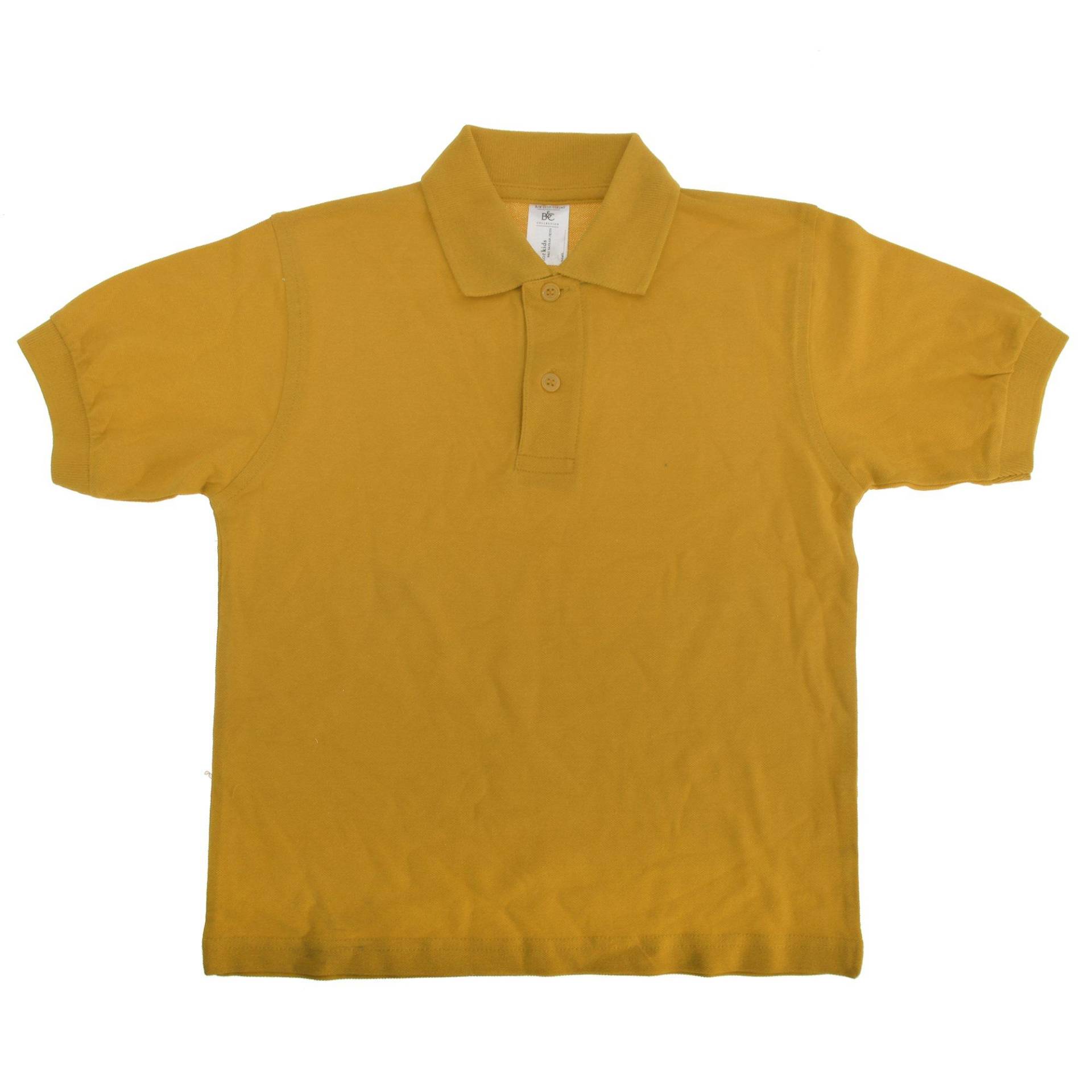 B&c Safran Polo Shirt (2 Stückpackung) Mädchen Gold 12-14A von B and C