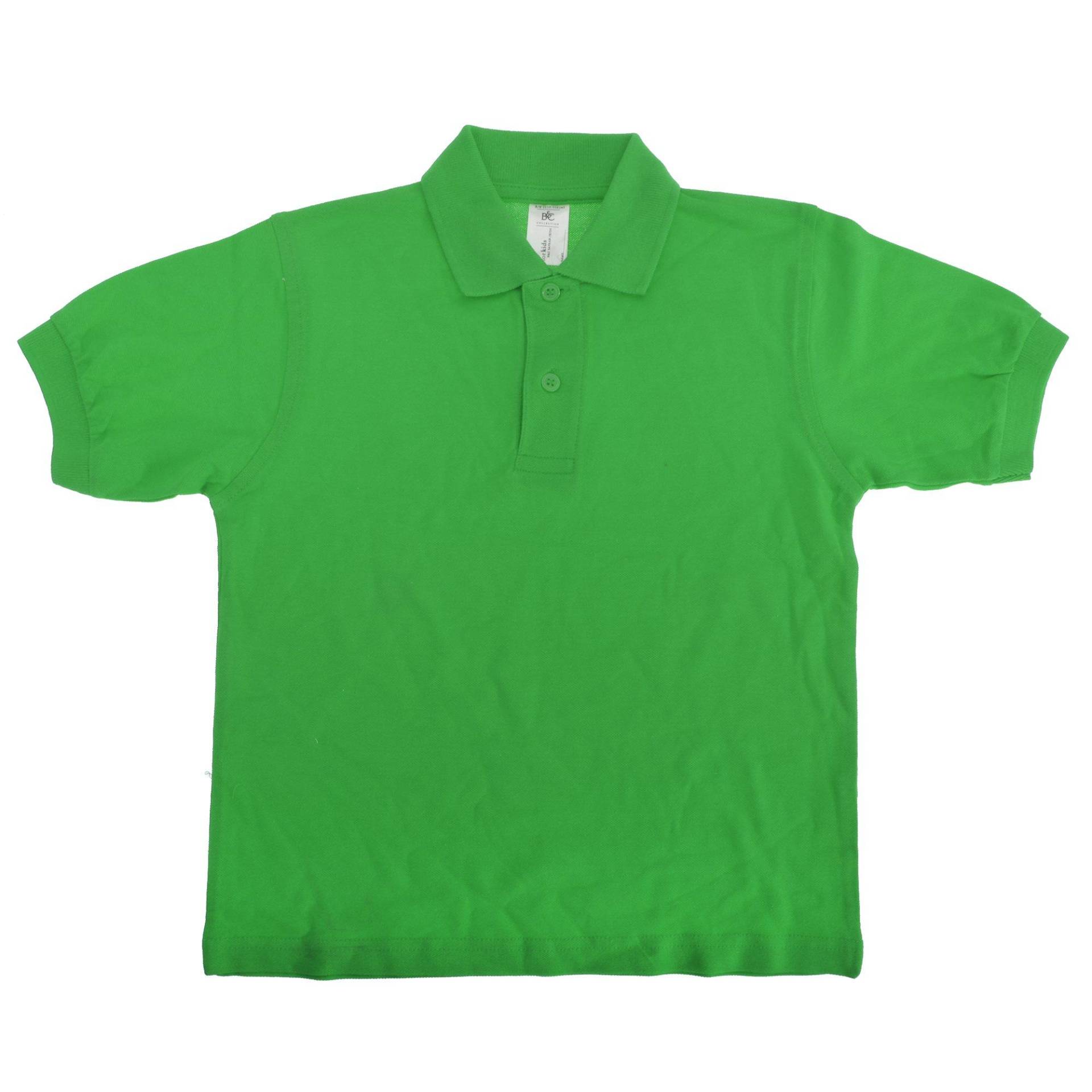 B&c Safran Polo Shirt (2 Stückpackung) Mädchen Grün 9-11A von B and C