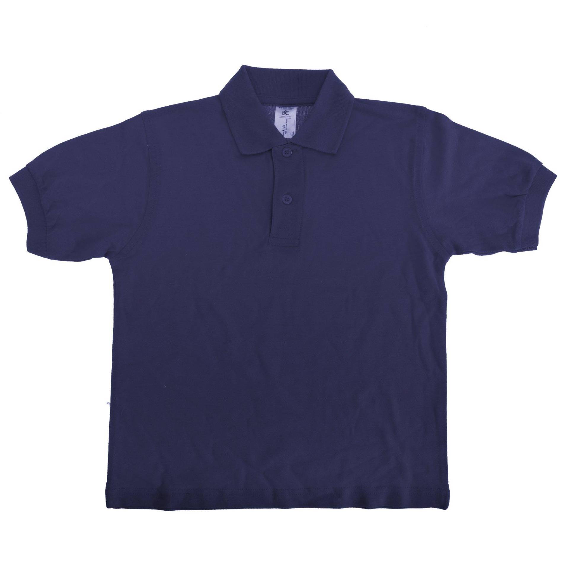 B&c Safran Polo Shirt (2 Stückpackung) Mädchen Marine 7-8A von B and C