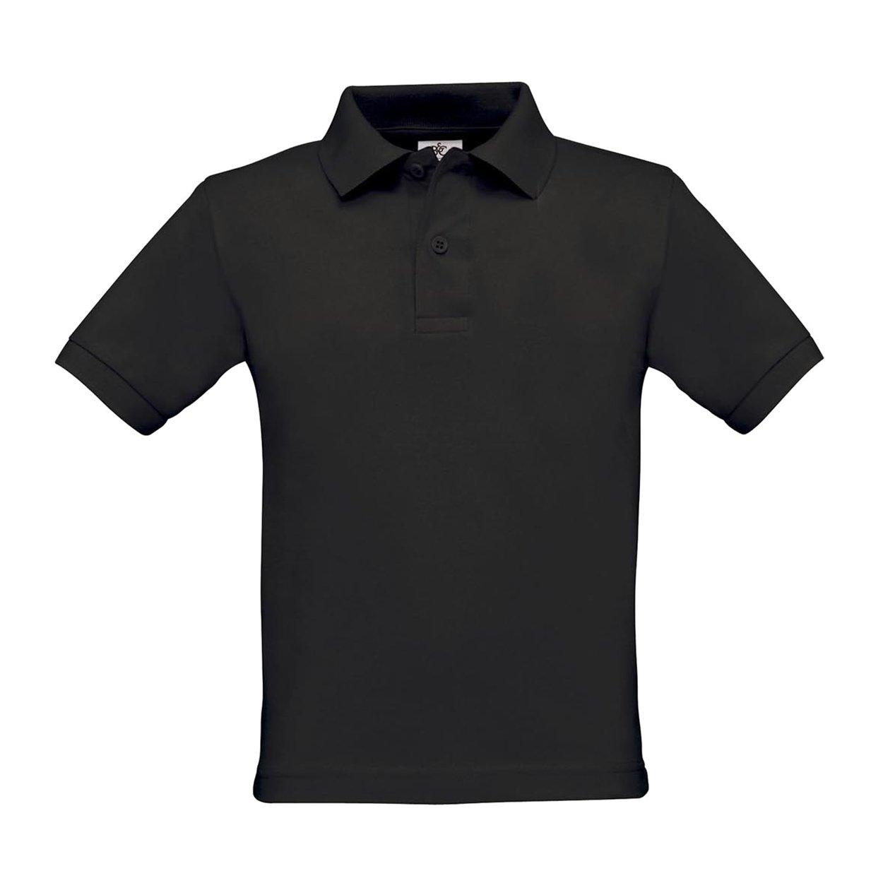 B&c Safran Polo Shirt Mädchen Schwarz 5-6A von B and C