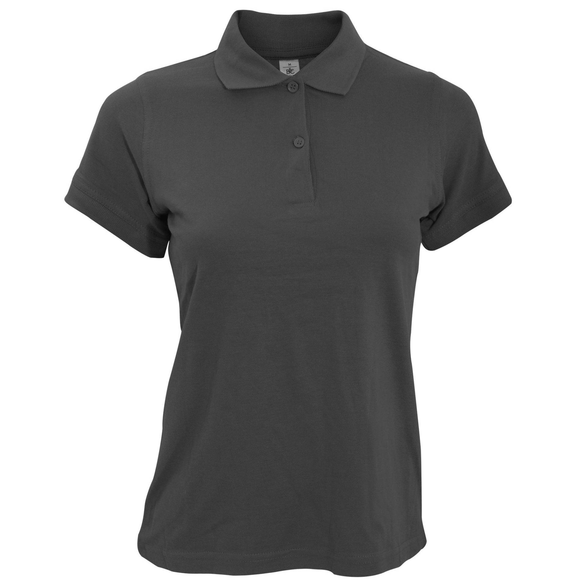 B&c Safran Poloshirt, Kurzarm Damen Grau L von B and C