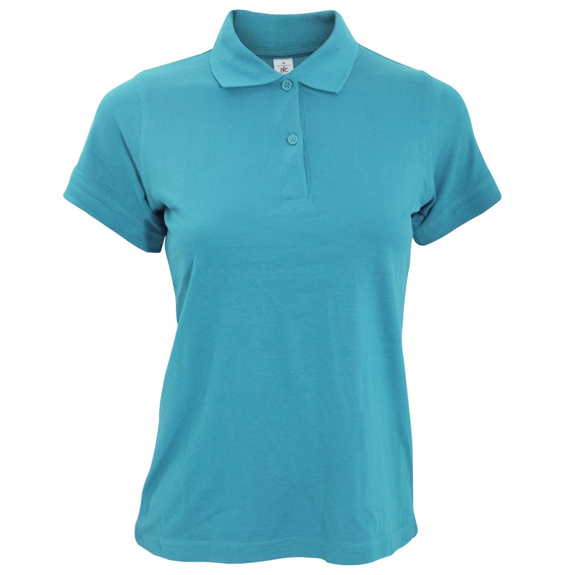 B&c Safran Poloshirt, Kurzarm Damen Taubenblau S von B and C