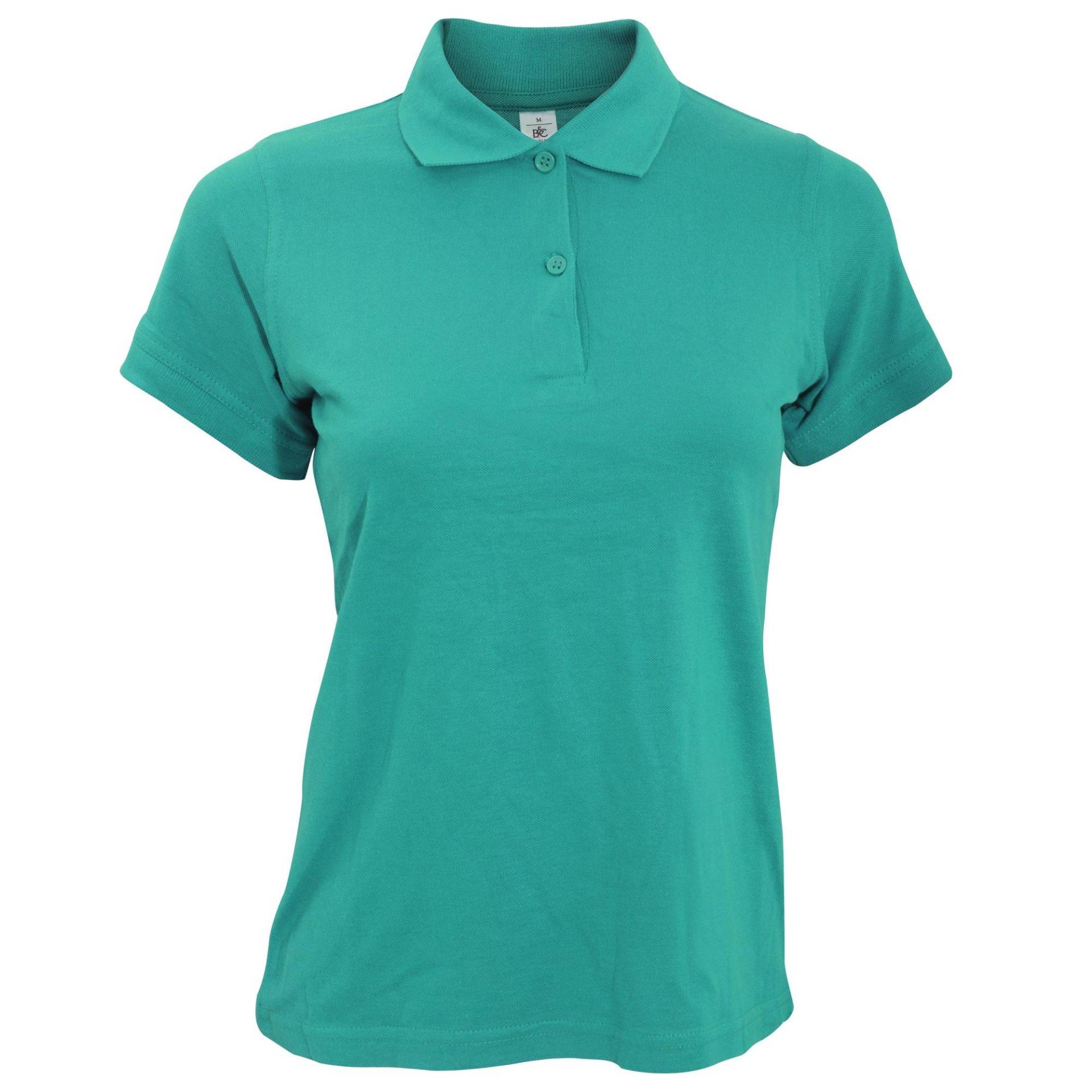 B&c Safran Poloshirt, Kurzarm Damen Türkisblau XL von B and C