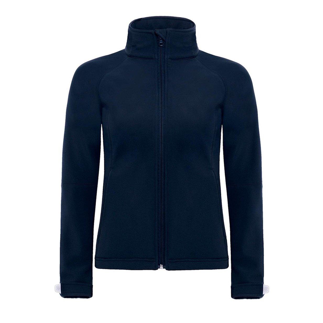 B&c Softshelljacke Mit Kapuze, Winddicht, Wasserfest, Atmungsaktiv Damen Marine L von B and C